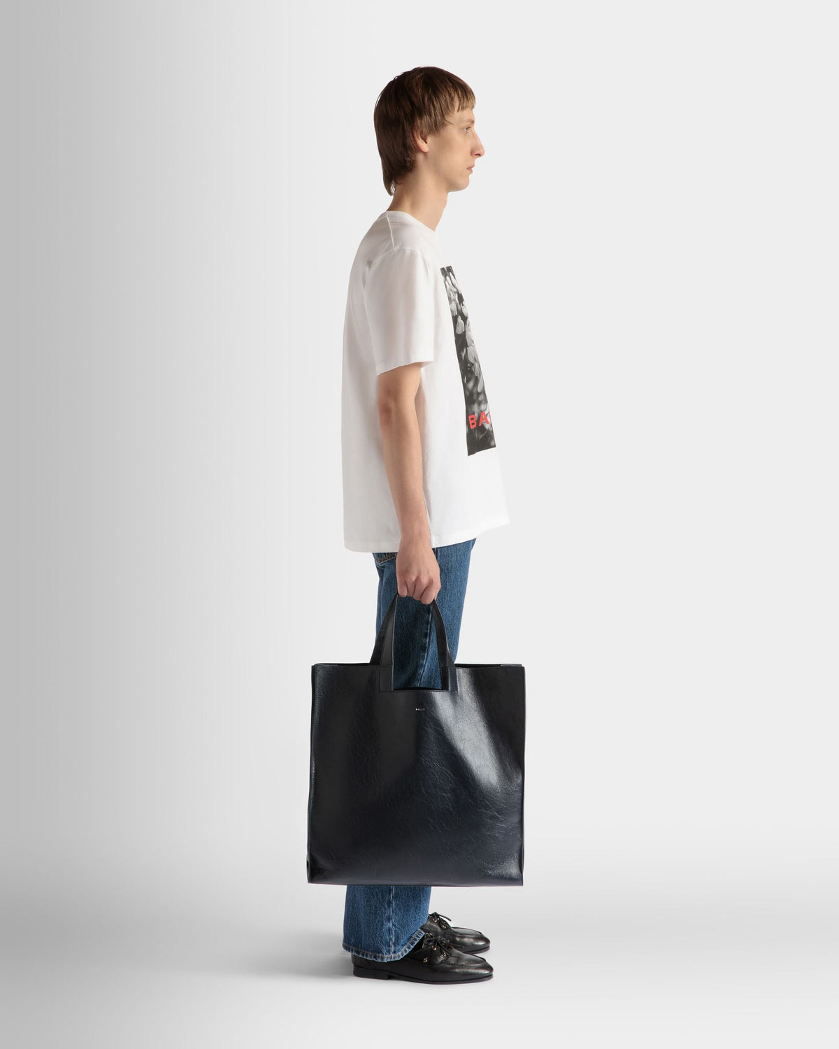 Bally Global - Easy Bally トートバッグ ブラック レザー - ブラック