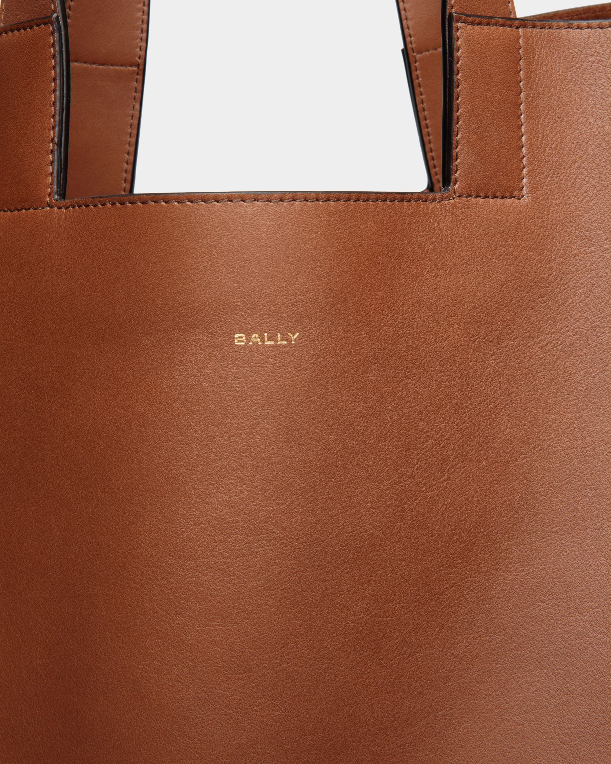 Bally Global - Easy Bally Tote In Brown Leather - Brown
