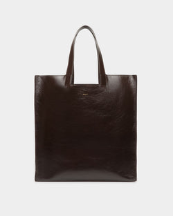 Easy Bally Tote Bag in Ebano Leather