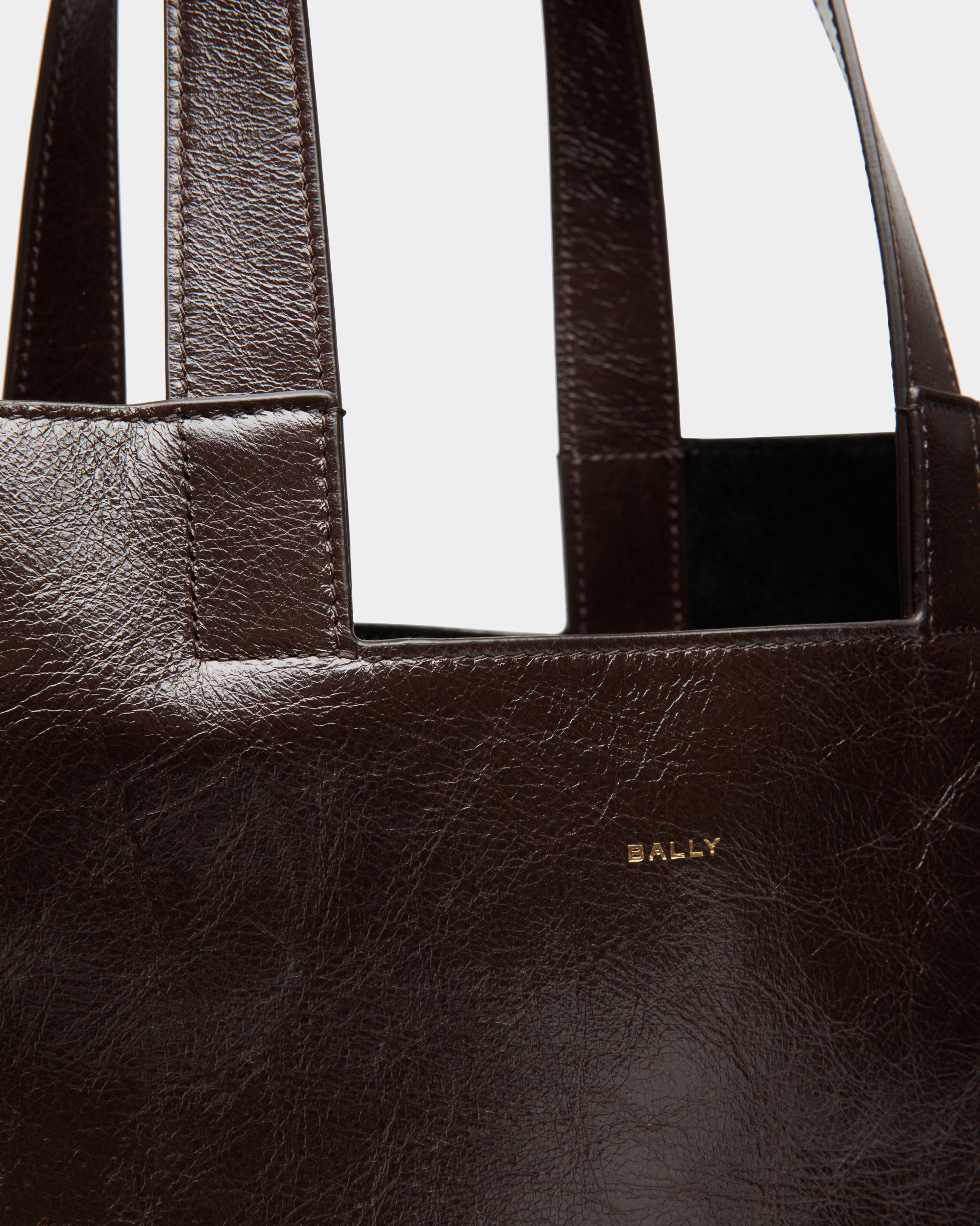 Bally Global - Easy Bally Tote Bag in Ebano Leather - Brown