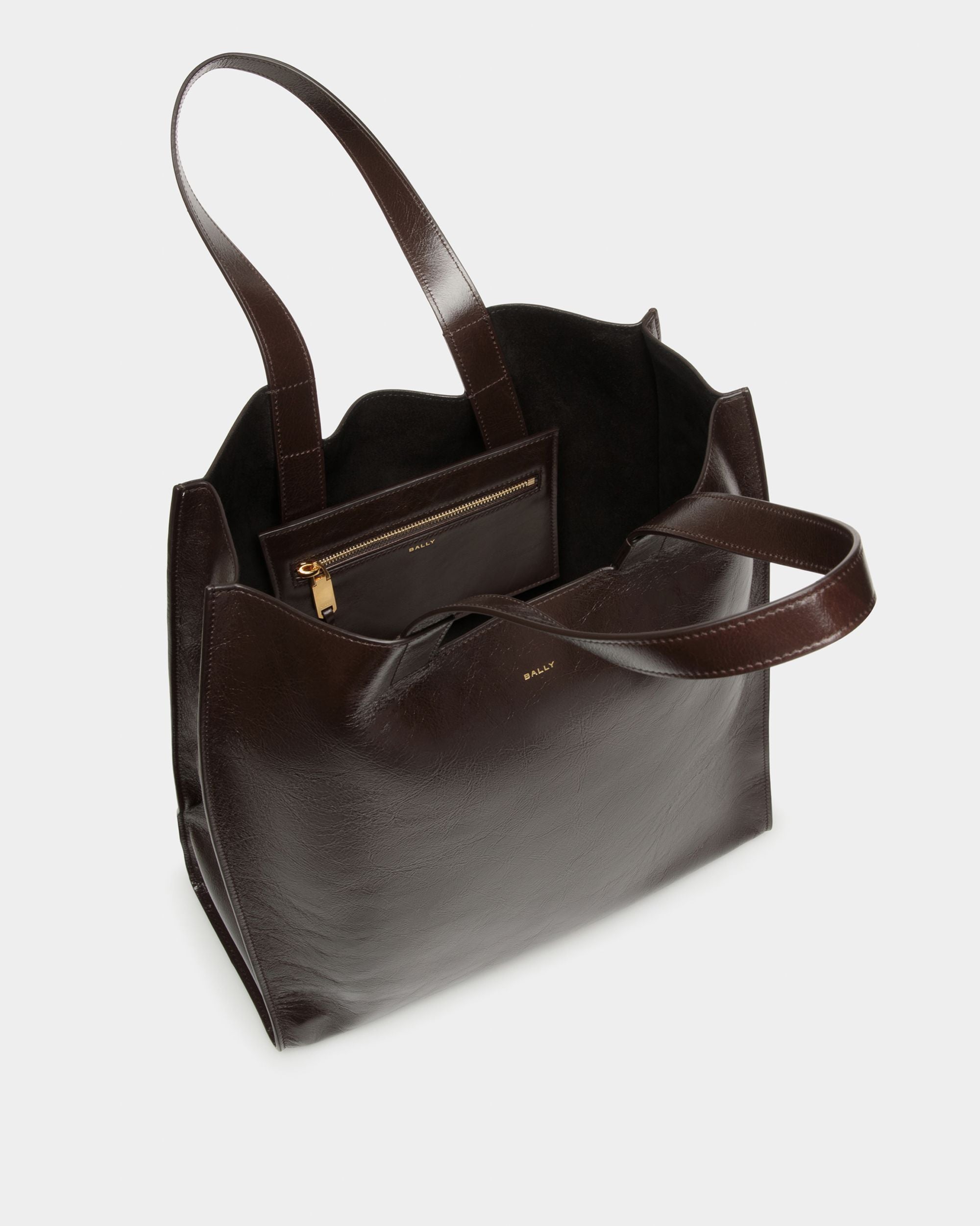 Bally Global - Easy Bally Tote Bag in Ebano Leather - Brown