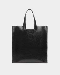 Easy Bally Tote In Black Leather