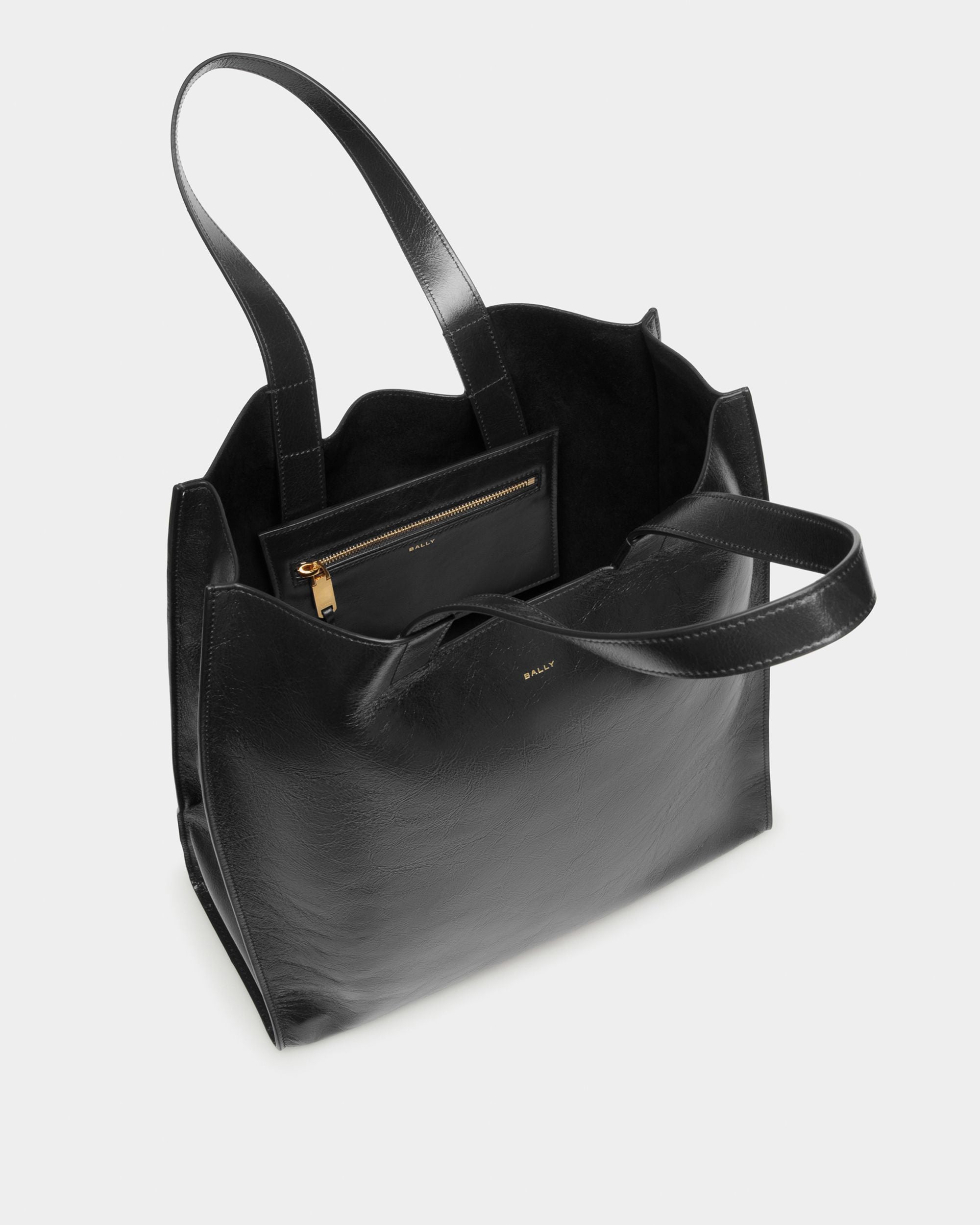 Bally Global - Easy Bally トートバッグ ブラック レザー - ブラック