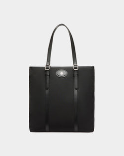 B-Light Tote in Black Nylon and Leather