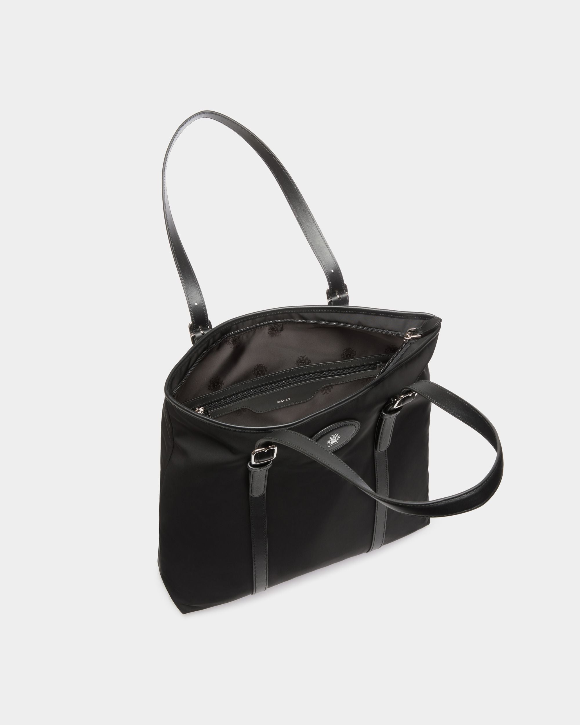 Bally Global - B-Light Tote in Black Nylon and Leather - Black