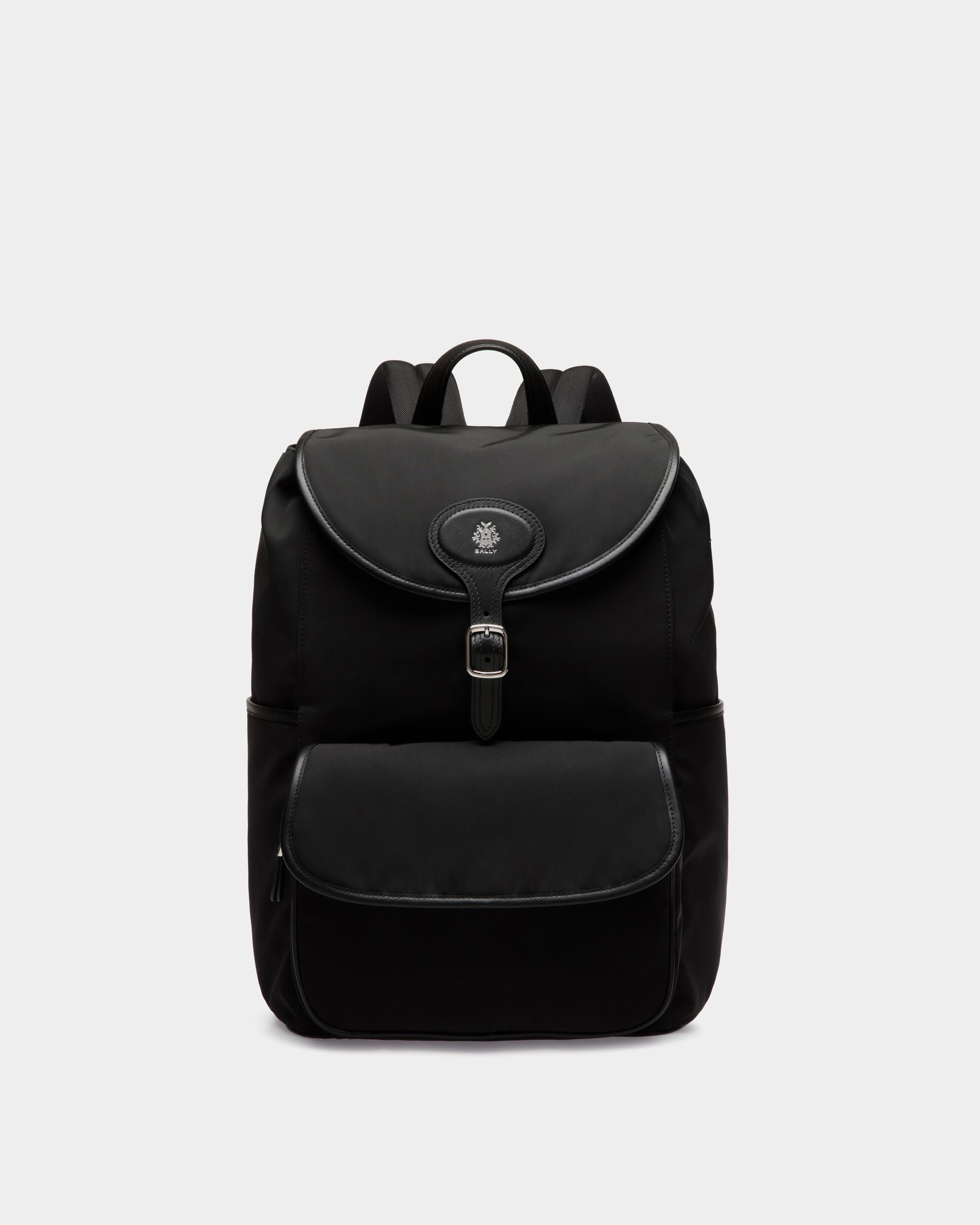 Bally Global - B-Light Backpack in Black Nylon and Leather - Black