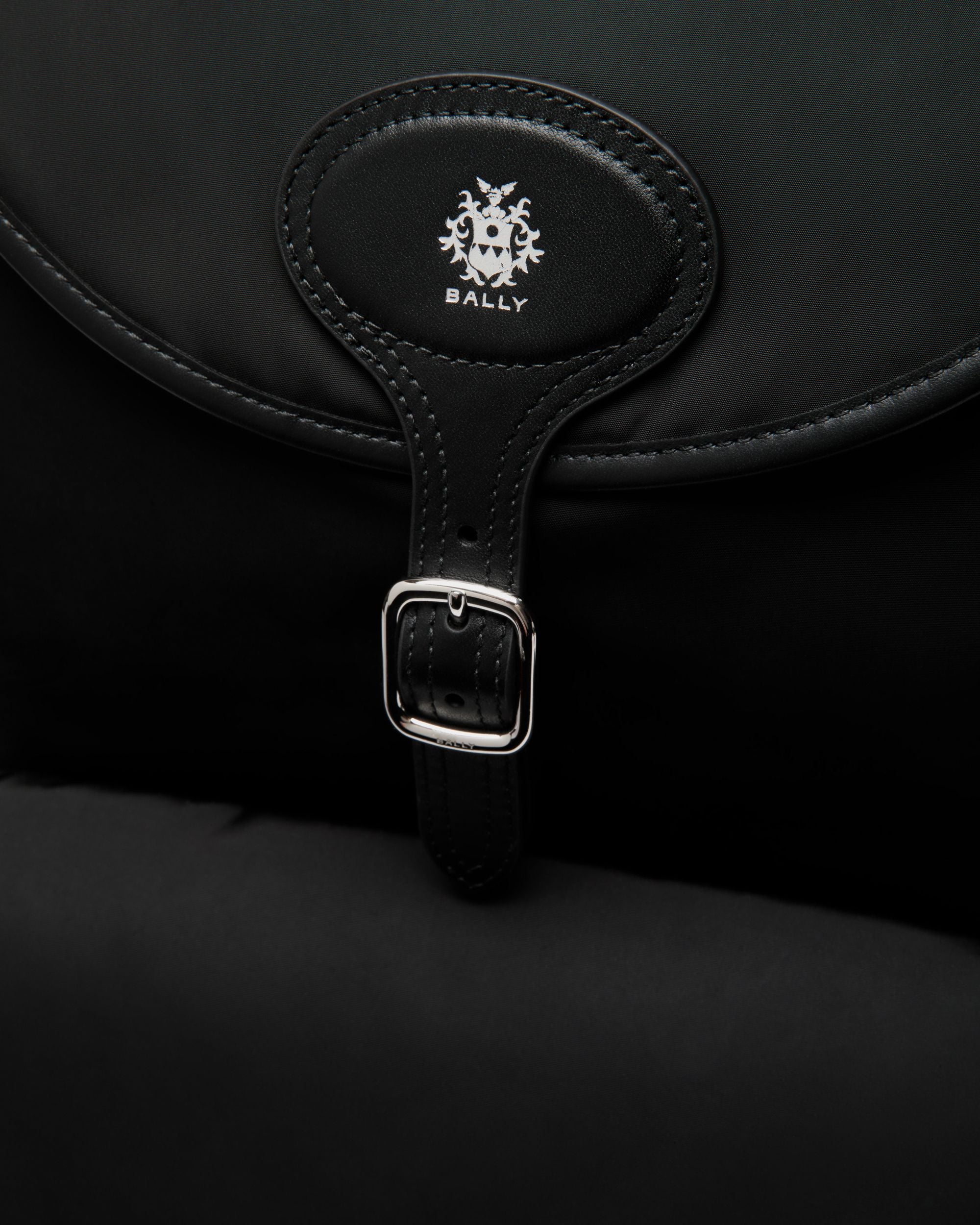 Bally Global - B-Light Backpack in Black Nylon and Leather - Black