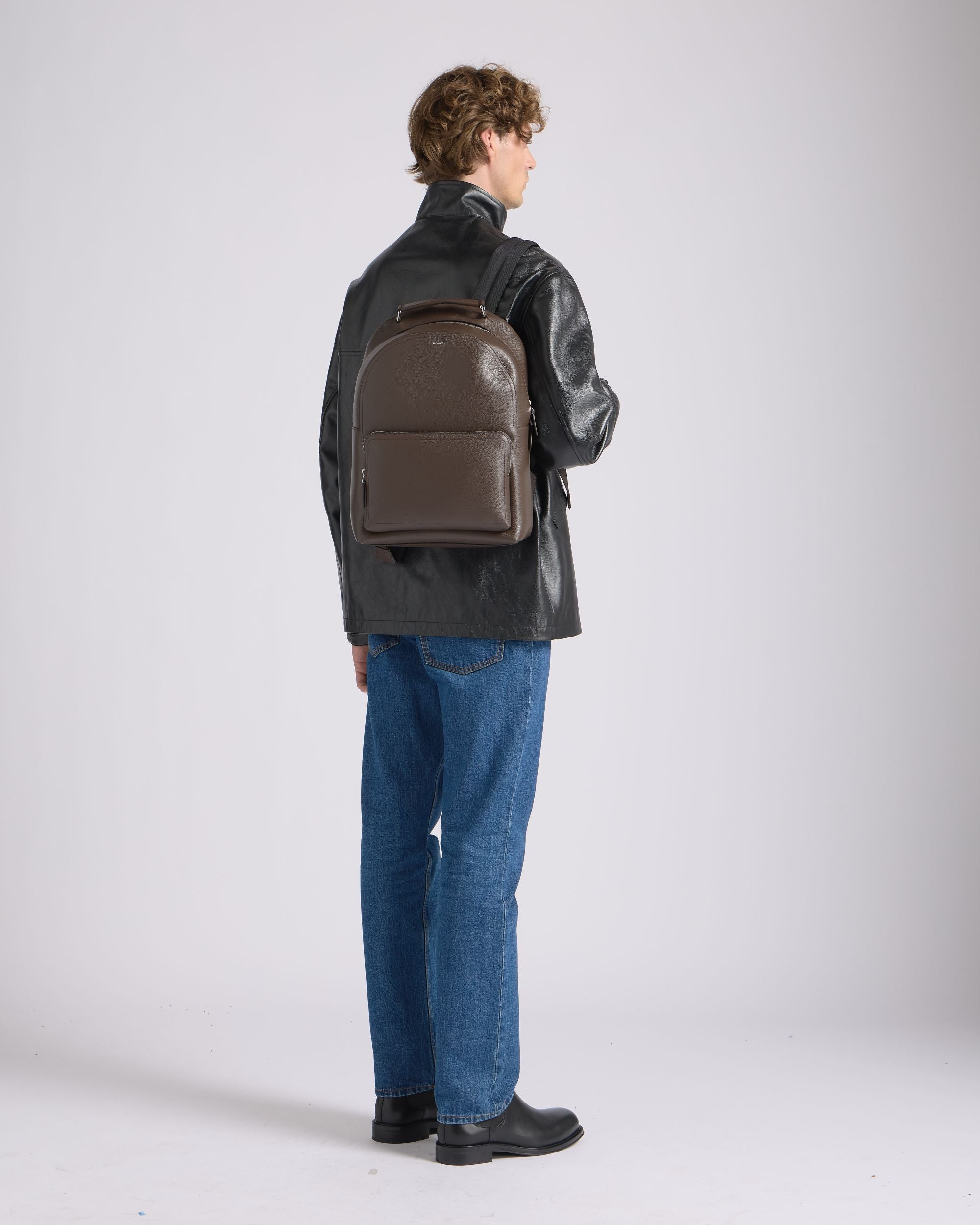 Bally Global - Capitol バックパック エバノ グレインレザー - ブラウン