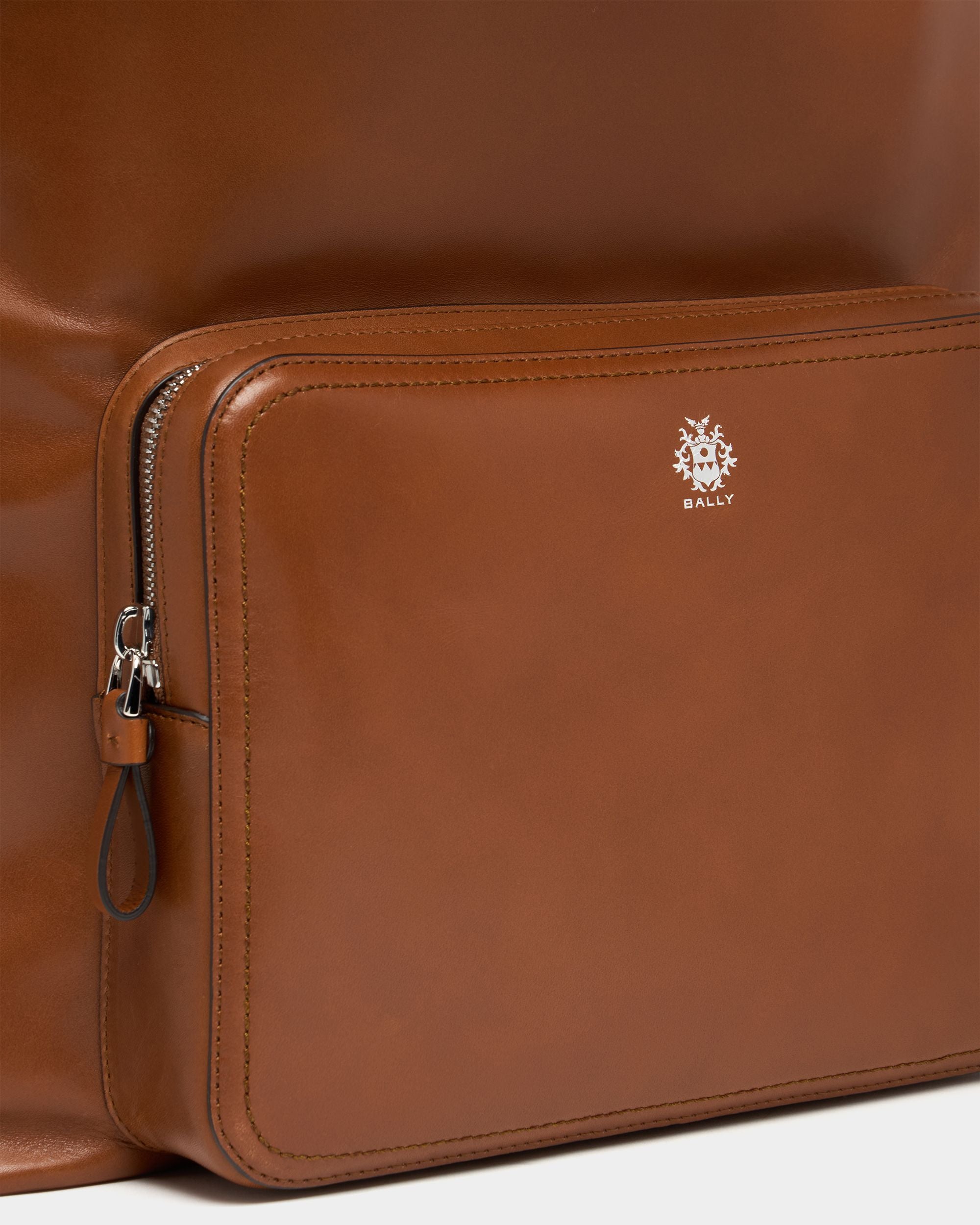 Bally Global - Ray Backpack in Amber Brown Leather - Brown