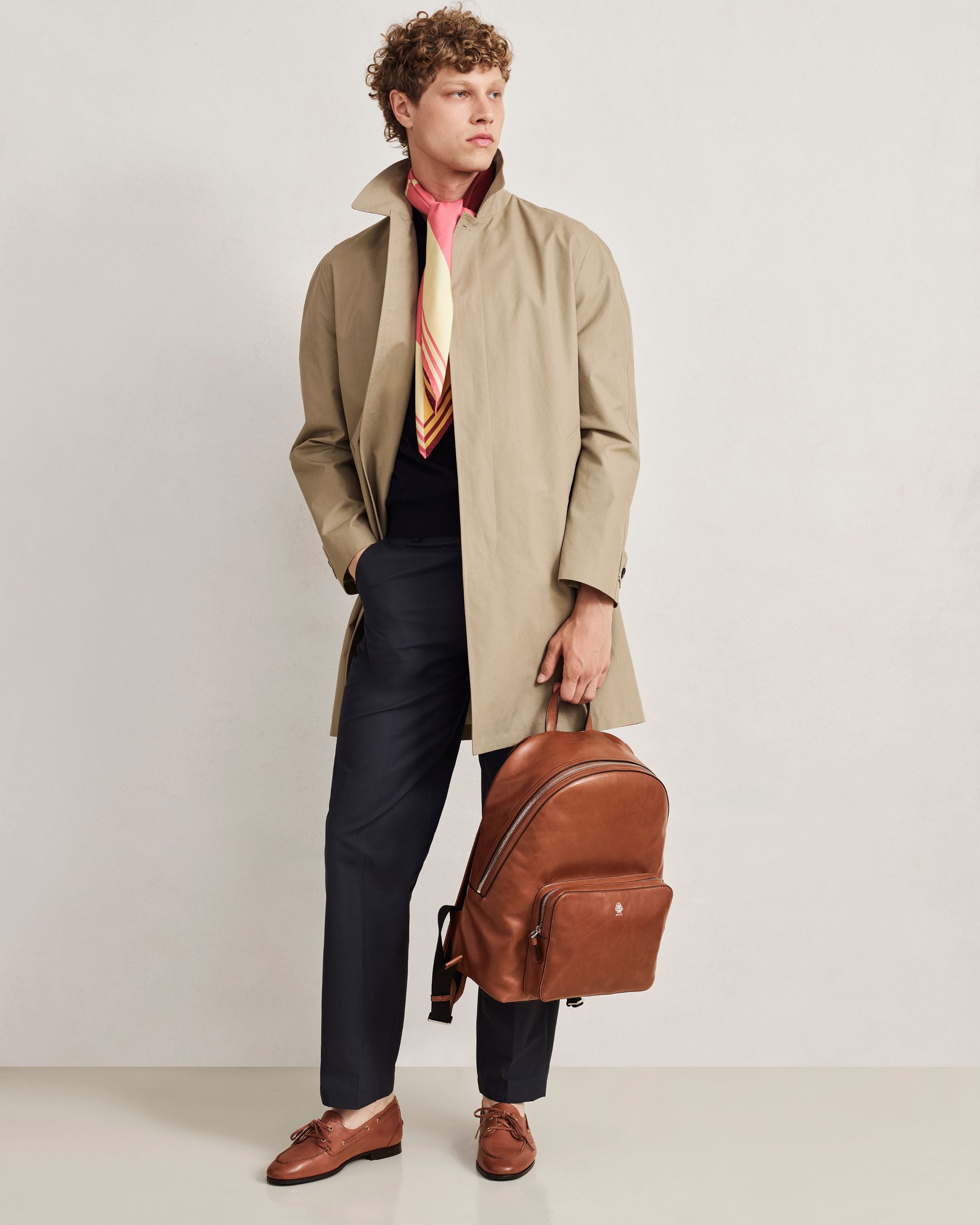 Bally Global - Ray Backpack in Amber Brown Leather - Brown