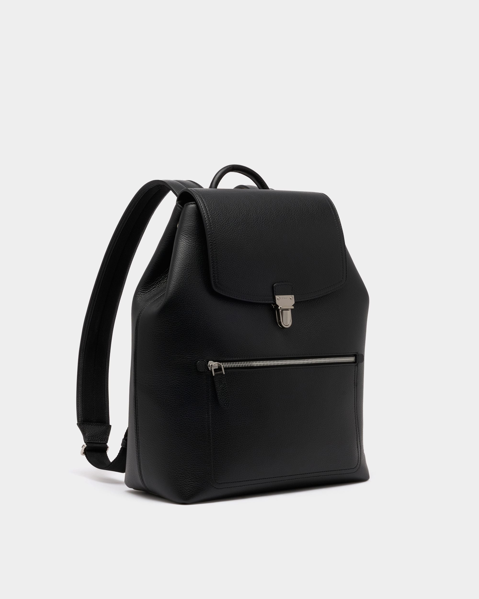 Bally Global - Capitol Backpack in Black Grained Leather - Black