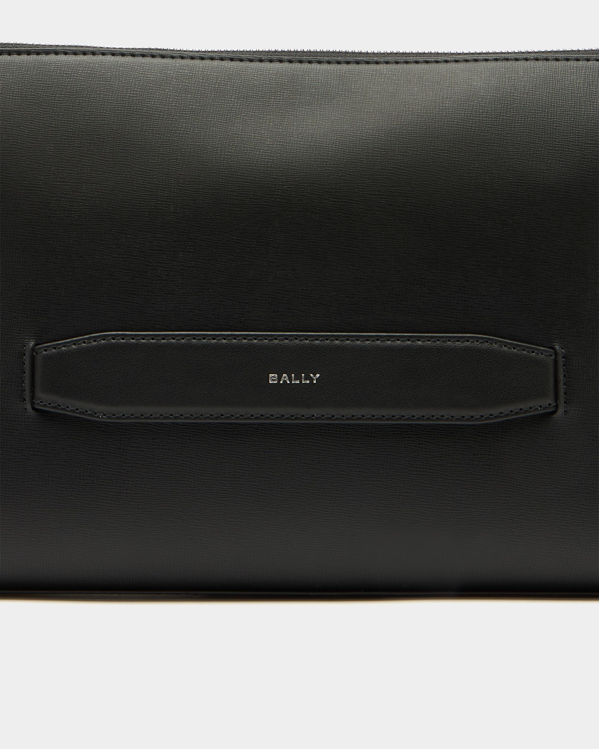 Bally Global - Mythos Pouch in Black Recycled Leather - Black