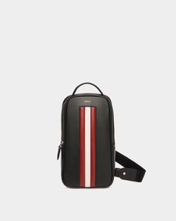 Mythos スリングバッグ ブラック 皮革繊維再生複合材