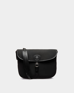 B-Light Crossbody Bag in Black Nylon and Leather