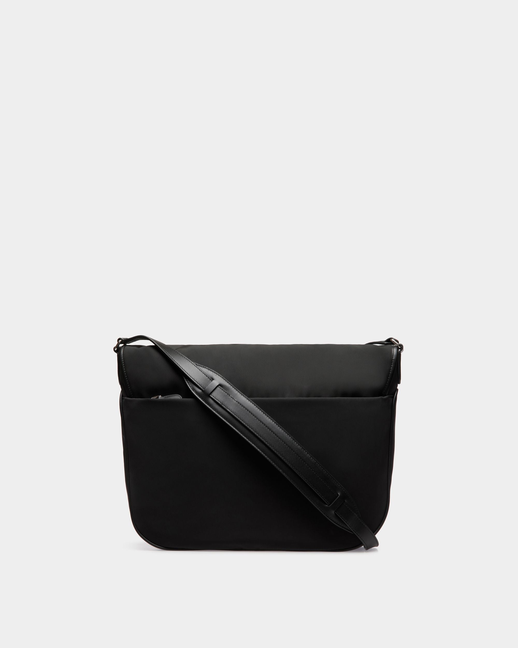 Bally Global - B-Light Crossbody Bag in Black Nylon and Leather - Black