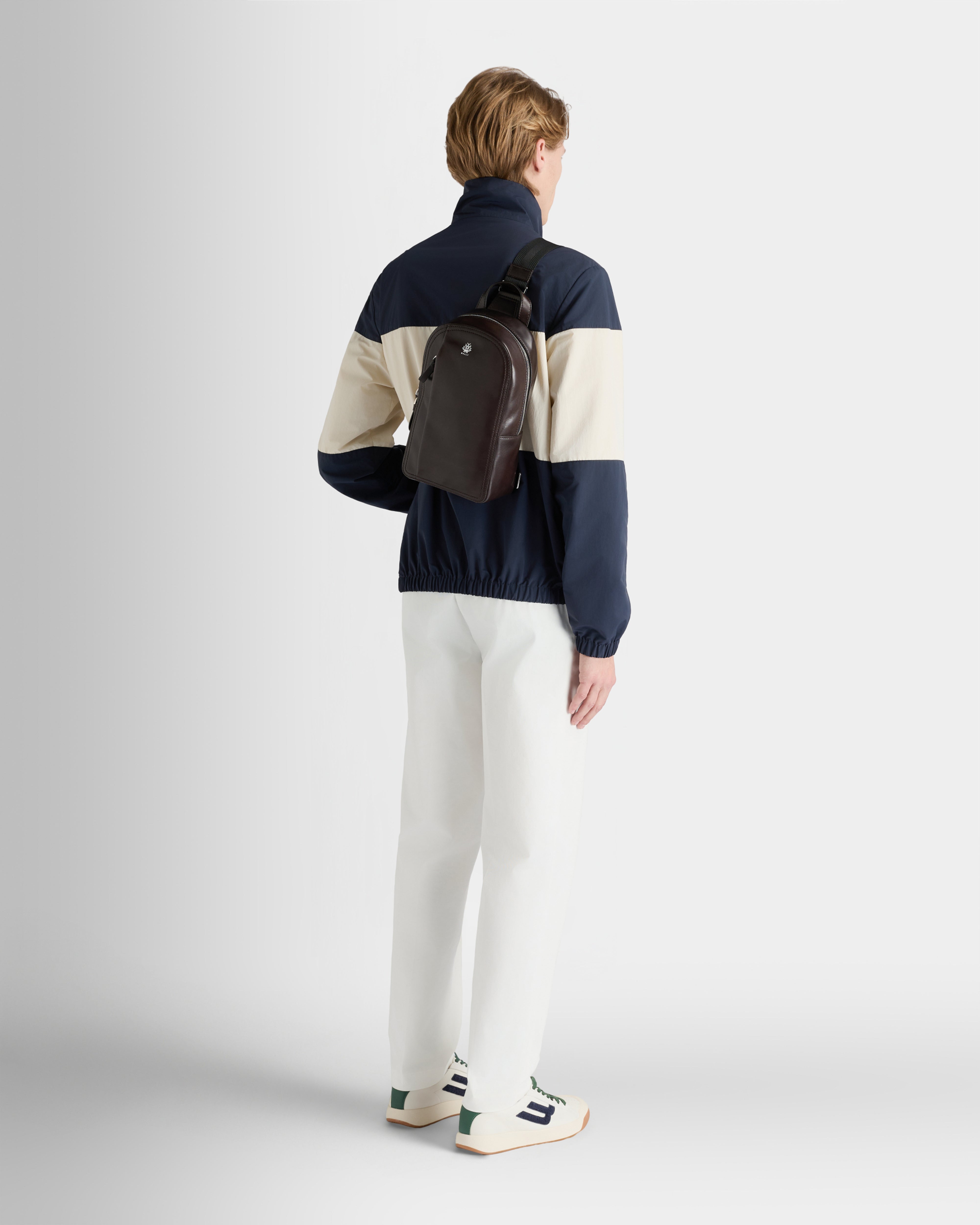 Bally Global - Ray スリングバッグ チョコレートレザー - ブラウン