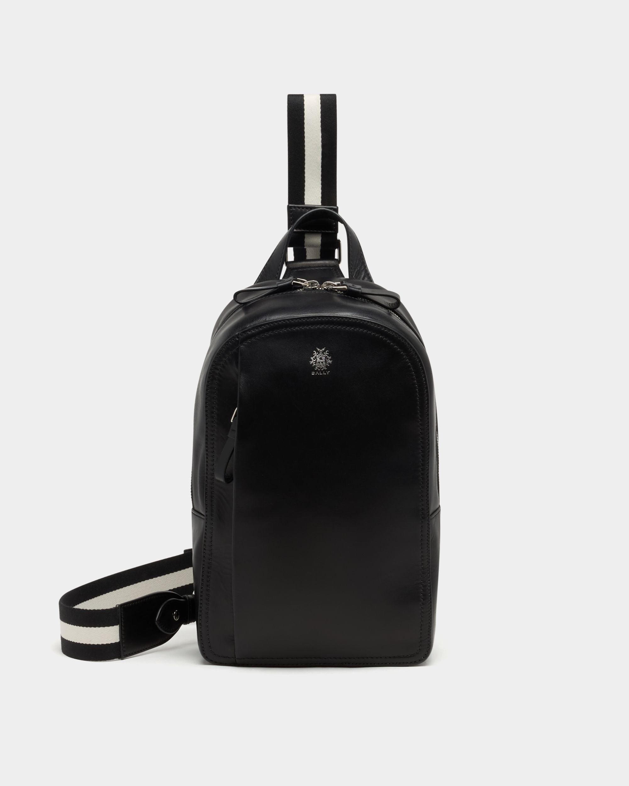 Bally Global - Ray Sling Bag in Black Leather - Black