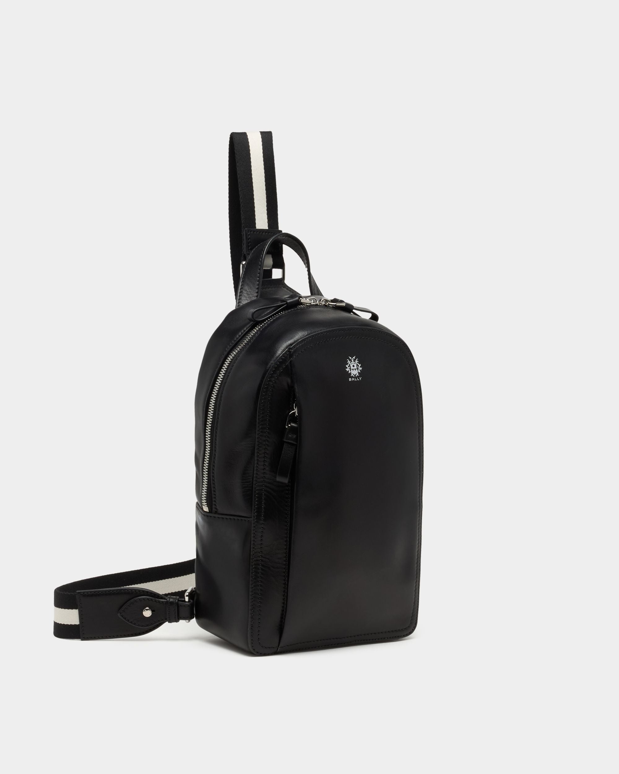 Bally Global - Ray Sling Bag in Black Leather - Black