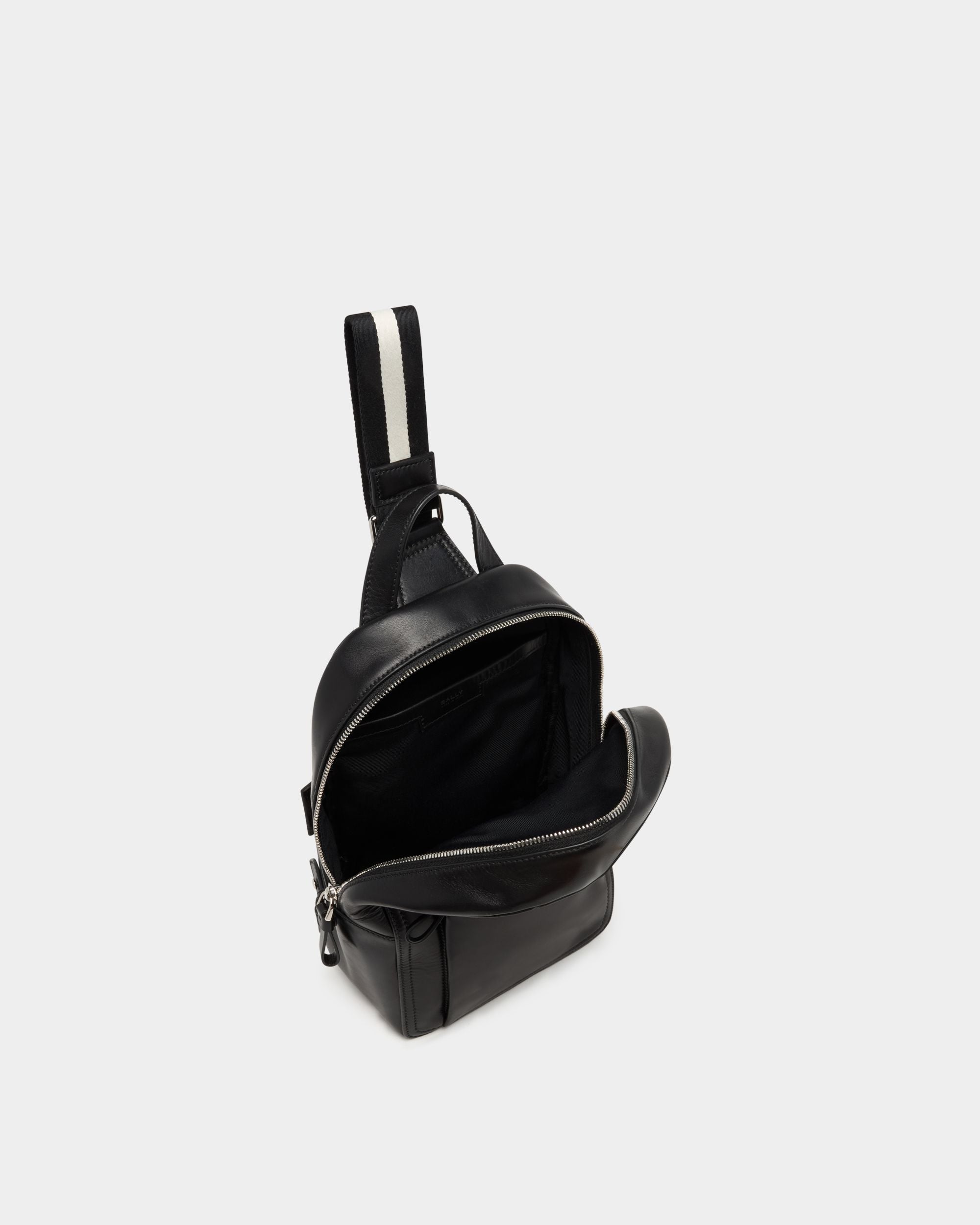 Bally Global - Ray Sling Bag in Black Leather - Black