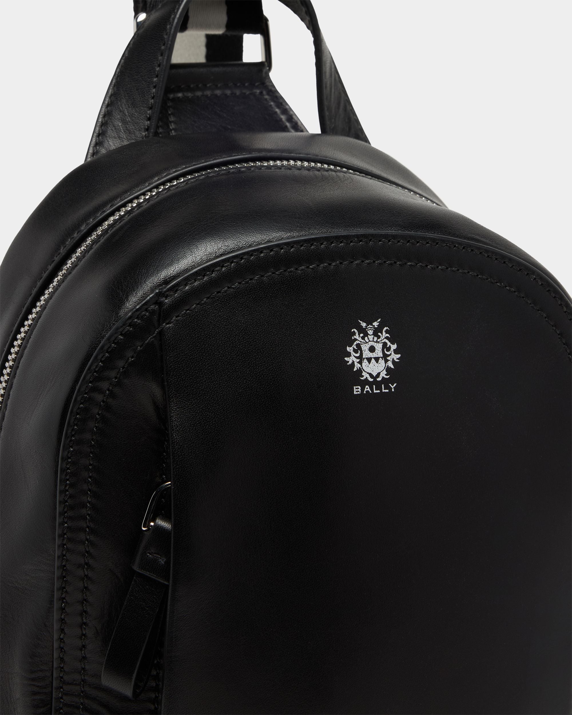 Bally Global - Ray Sling Bag in Black Leather - Black