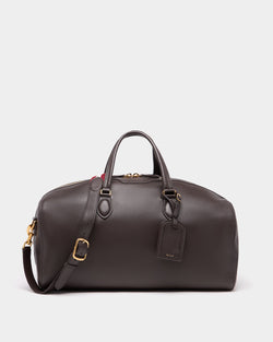 Beckett Duffle Bag in Ebano Grained Leather