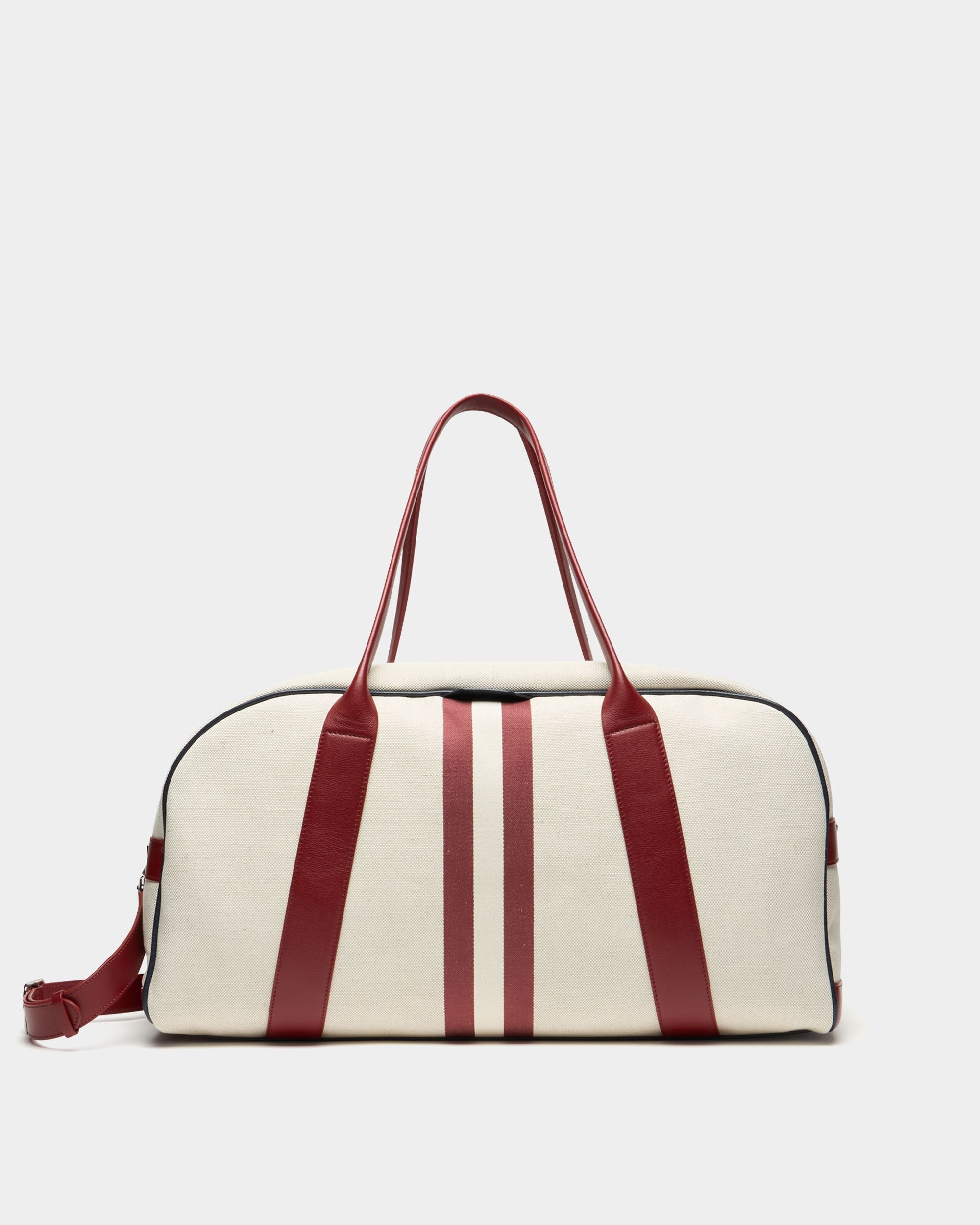 Bally Global - Tennis Collection Duffle Bag in Natural Cotton Canvas and Leather - Beige