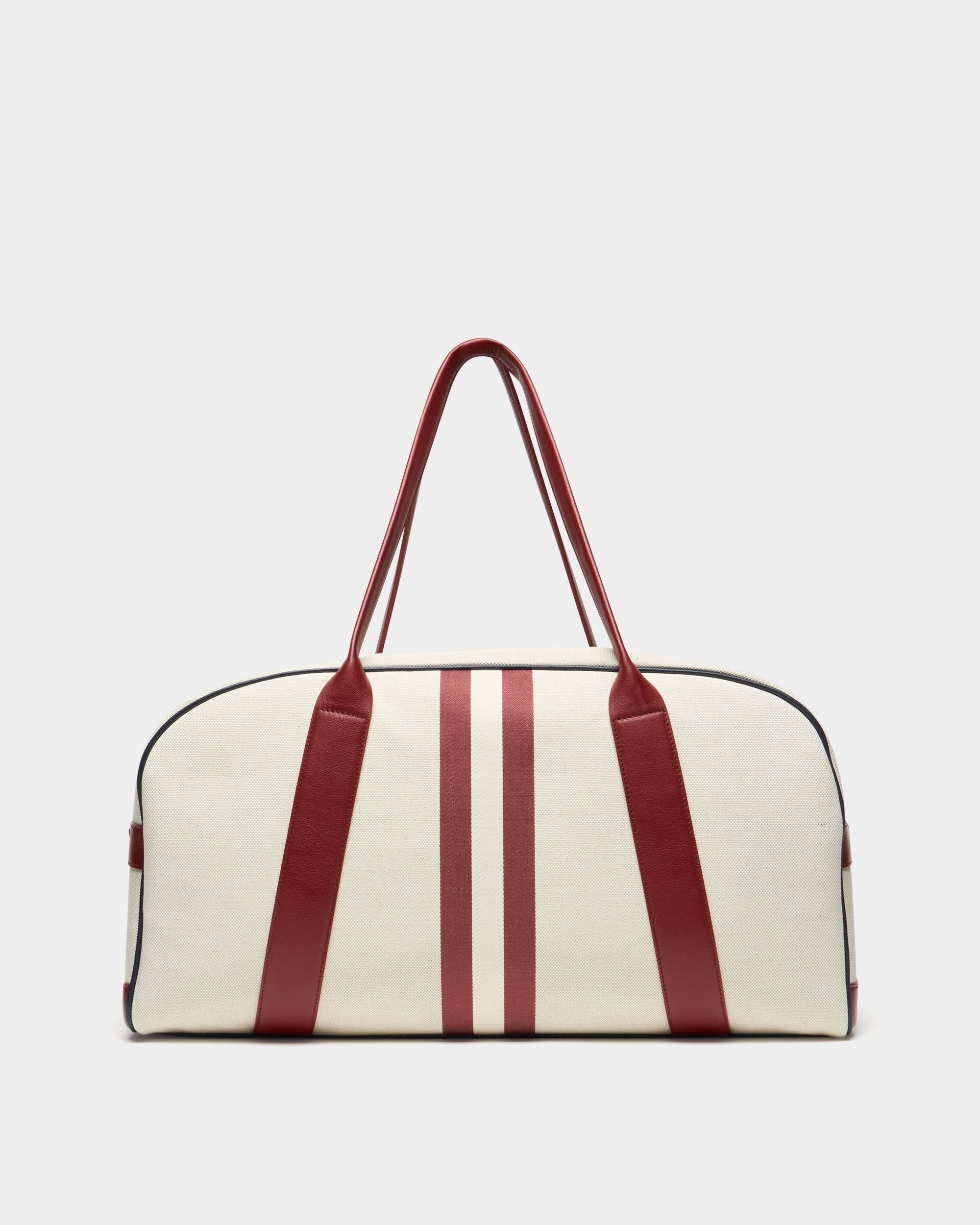 Bally Global - Tennis Collection Duffle Bag in Natural Cotton Canvas and Leather - Beige