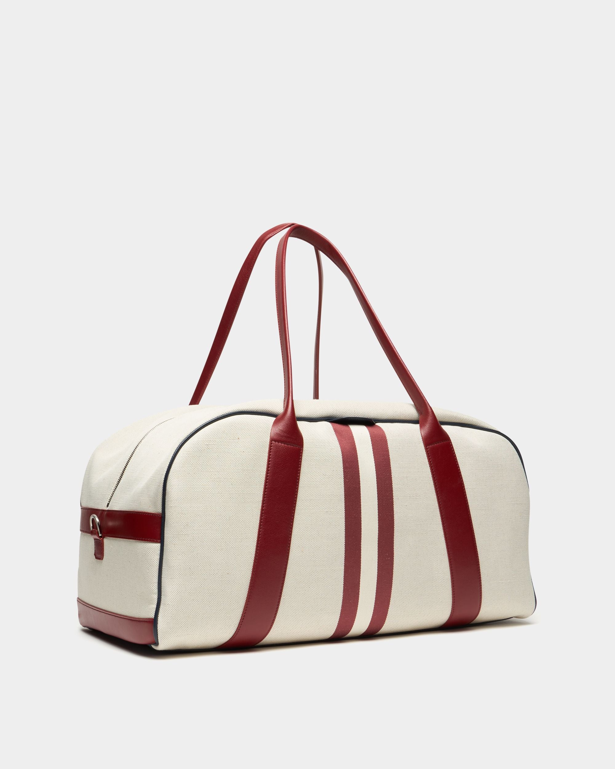 Bally Global - Tennis Collection Duffle Bag in Natural Cotton Canvas and Leather - Beige