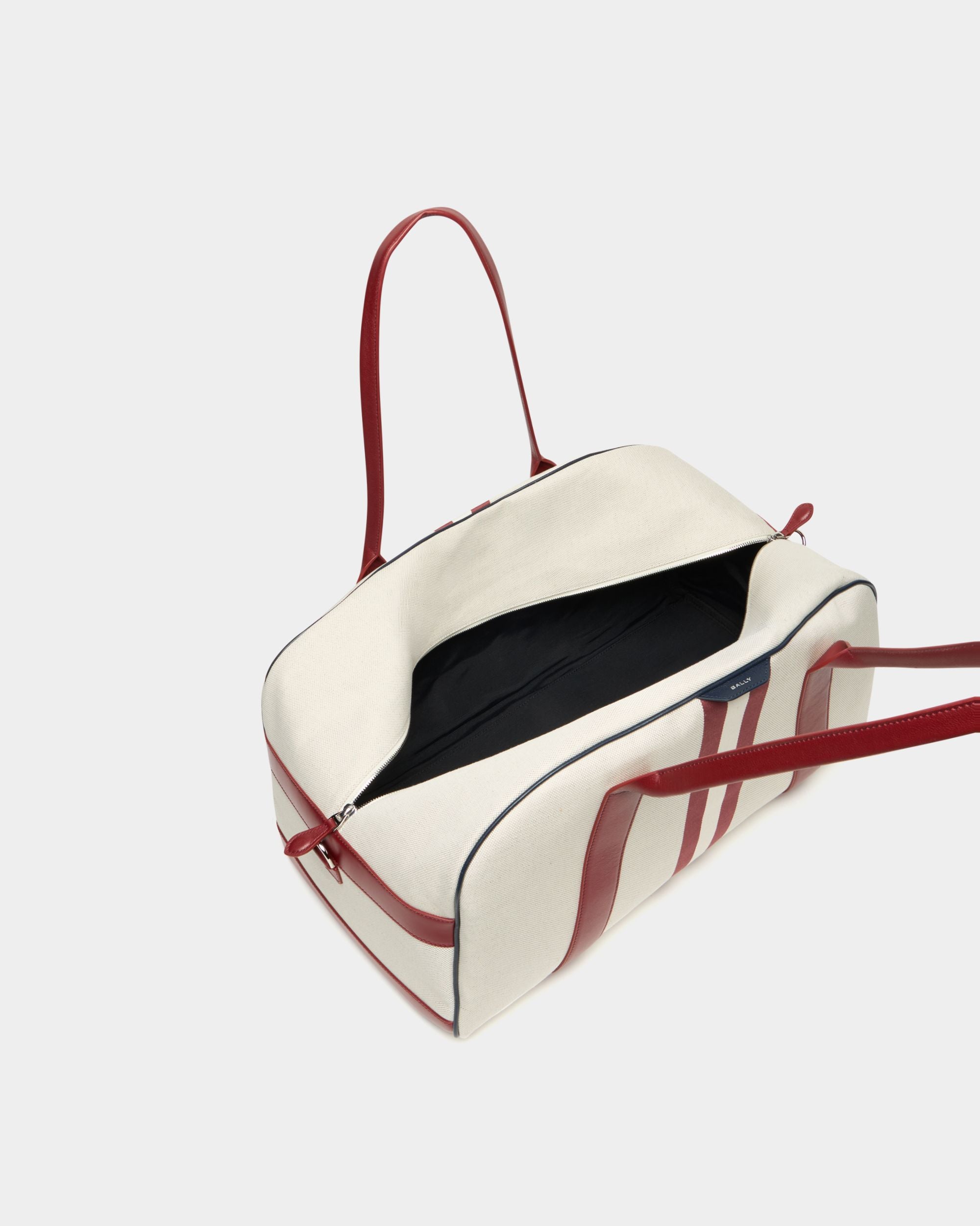 Bally Global - Tennis Collection Duffle Bag in Natural Cotton Canvas and Leather - Beige