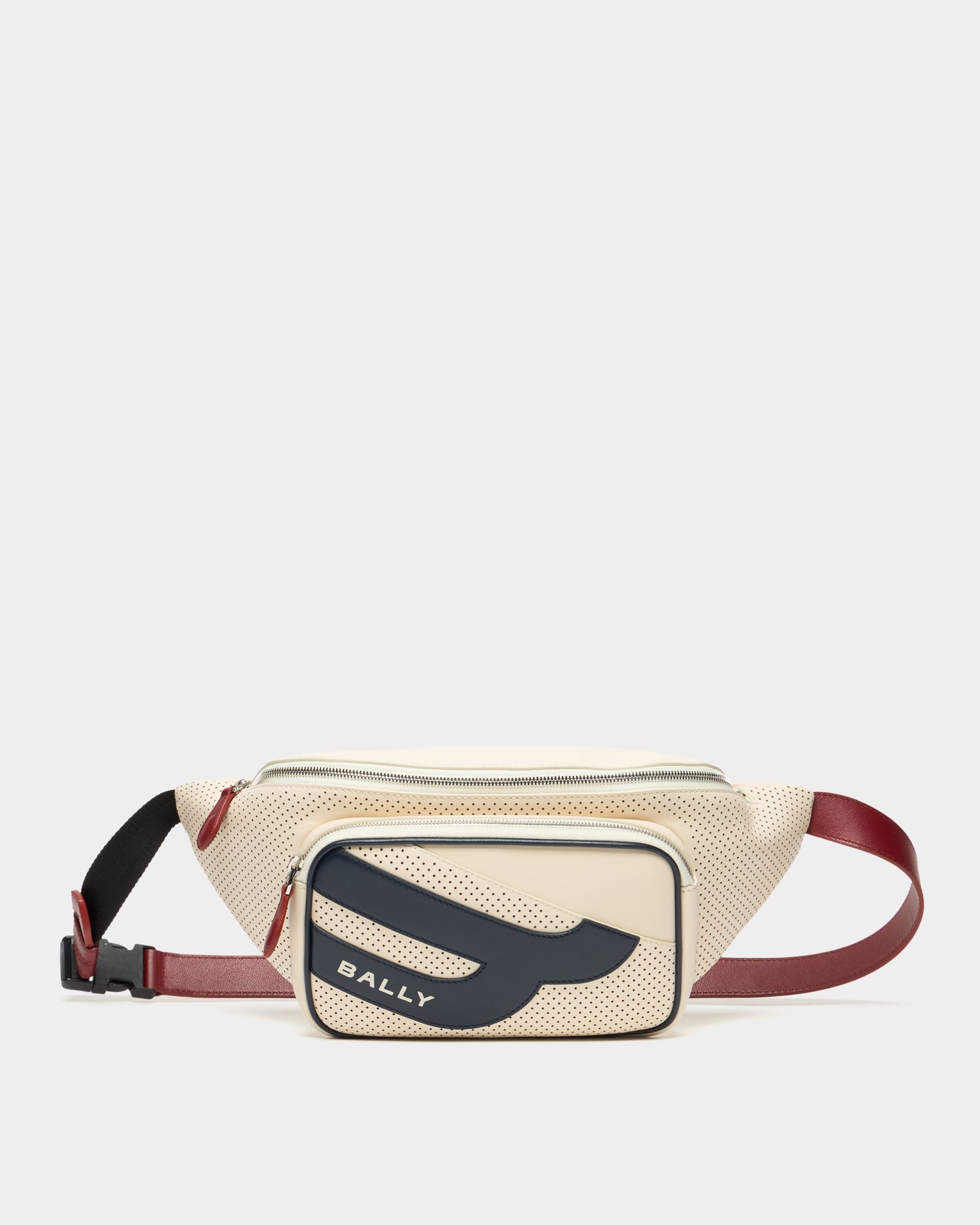 Bally Global - テニスコレクション バムバッグ アイボリー パーフォレイテッドレザー - ホワイト