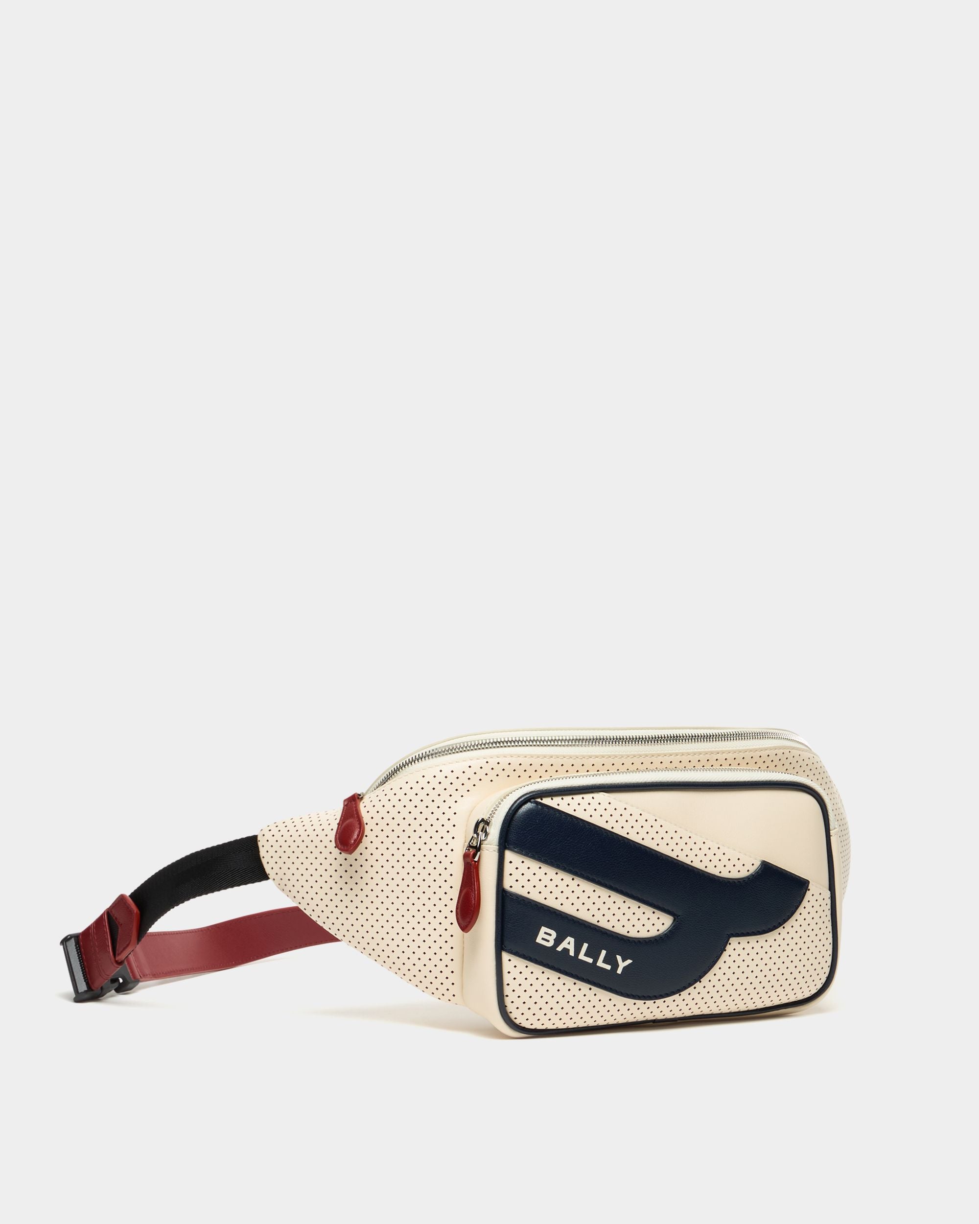 Bally Global - テニスコレクション バムバッグ アイボリー パーフォレイテッドレザー - ホワイト