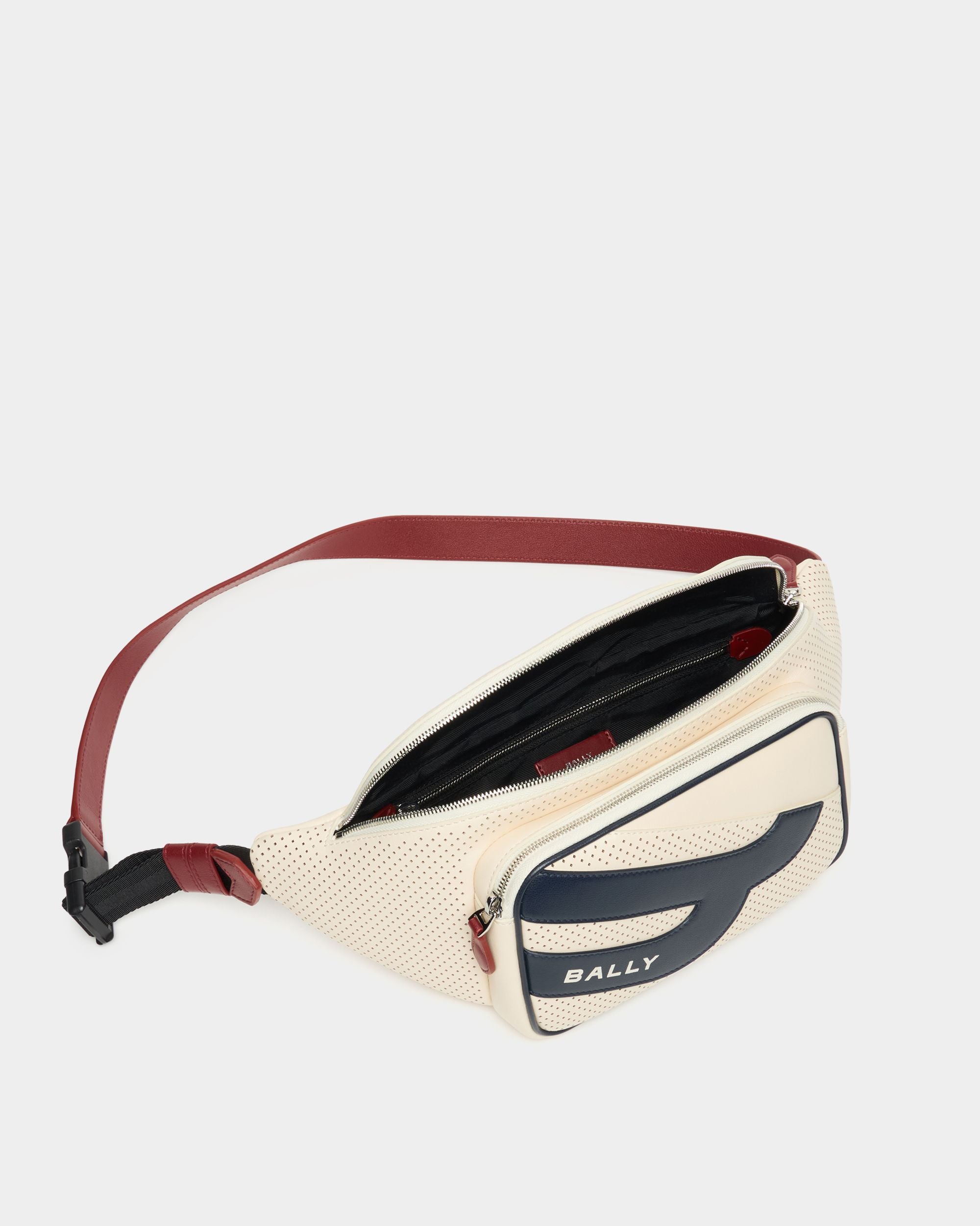 Bally Global - テニスコレクション バムバッグ アイボリー パーフォレイテッドレザー - ホワイト
