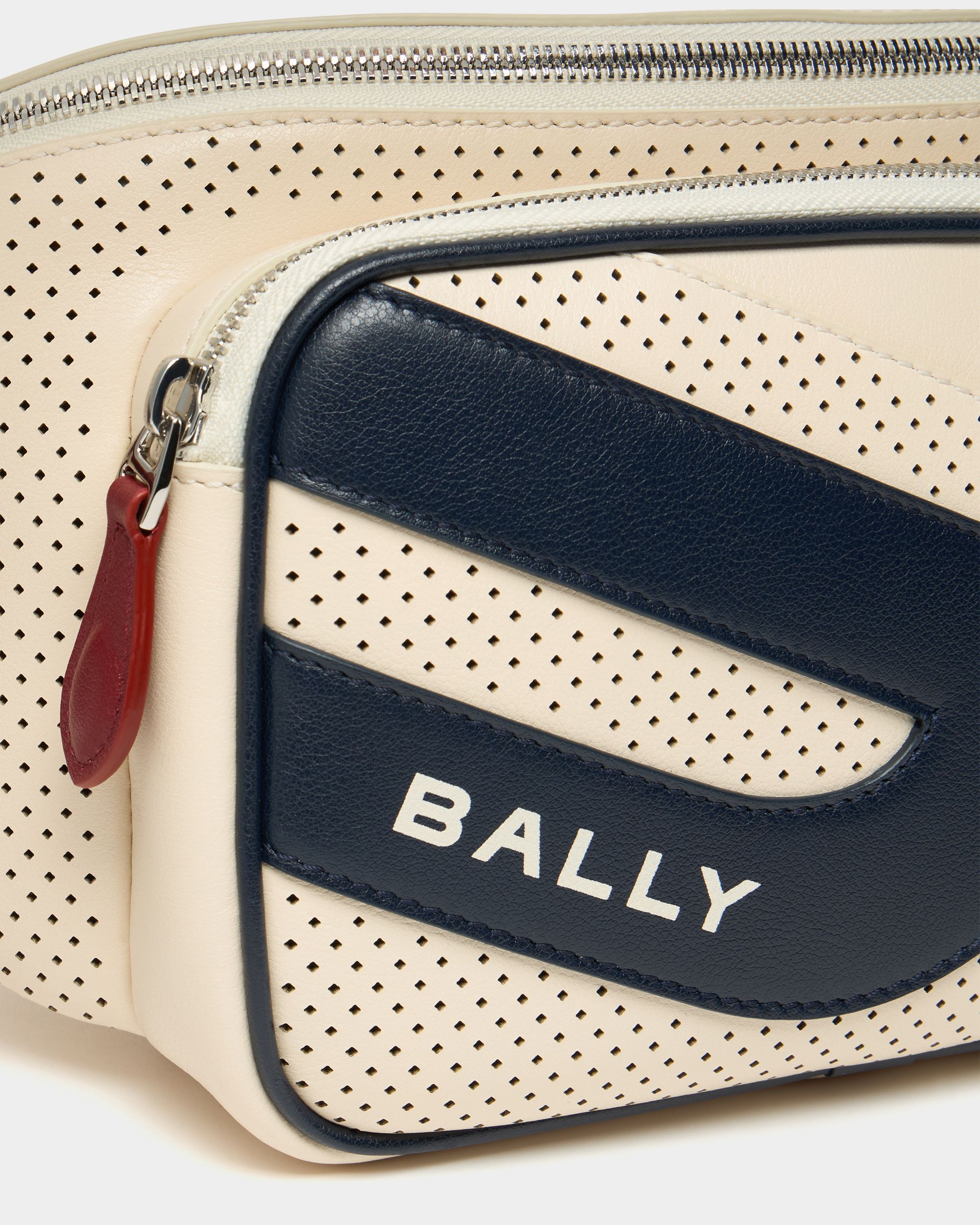 Bally Global - テニスコレクション バムバッグ アイボリー パーフォレイテッドレザー - ホワイト