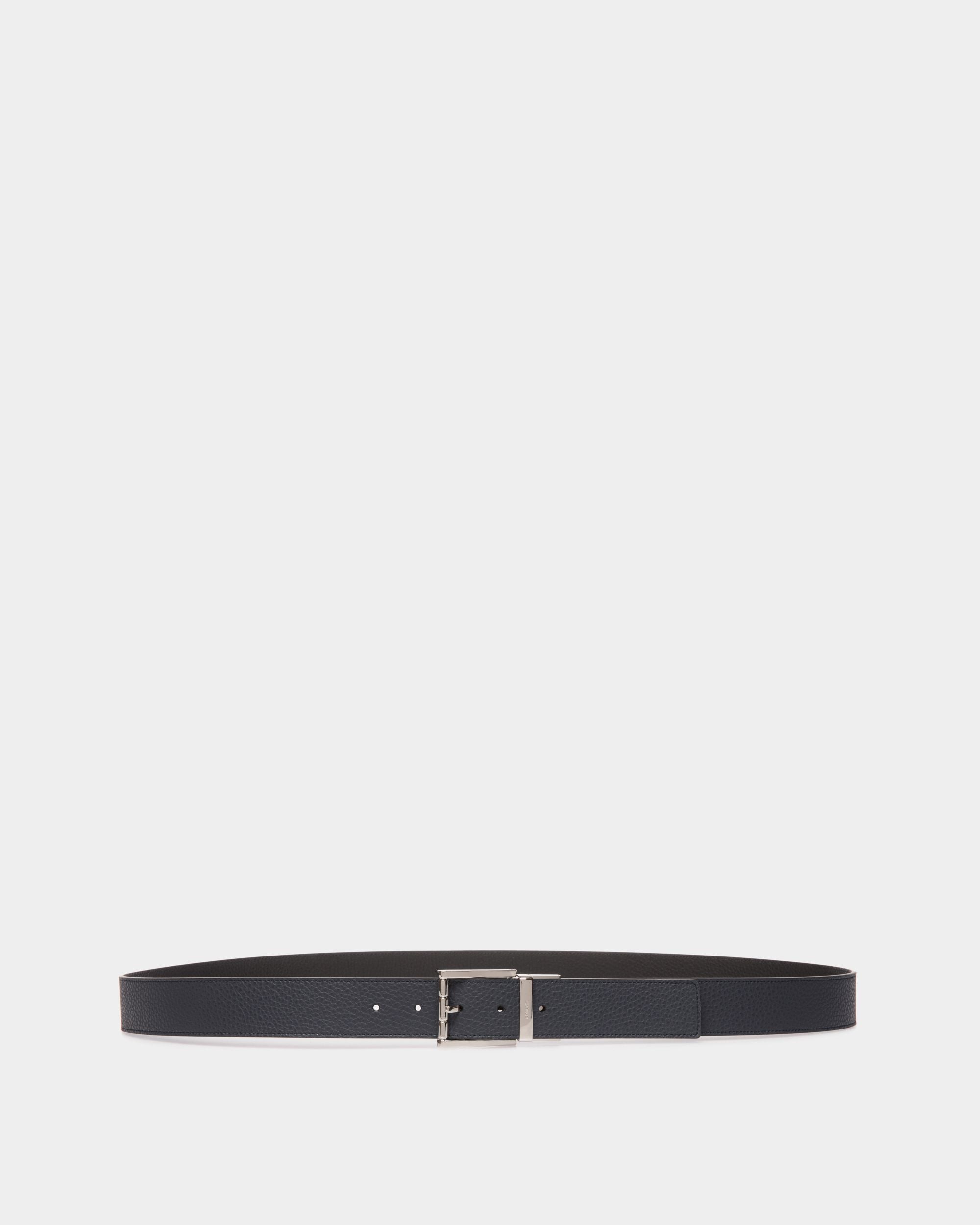 Bally Global - Astory 35mm Reversible And Adjustable Belt In Navy Blue And Black Leather - Multicolor