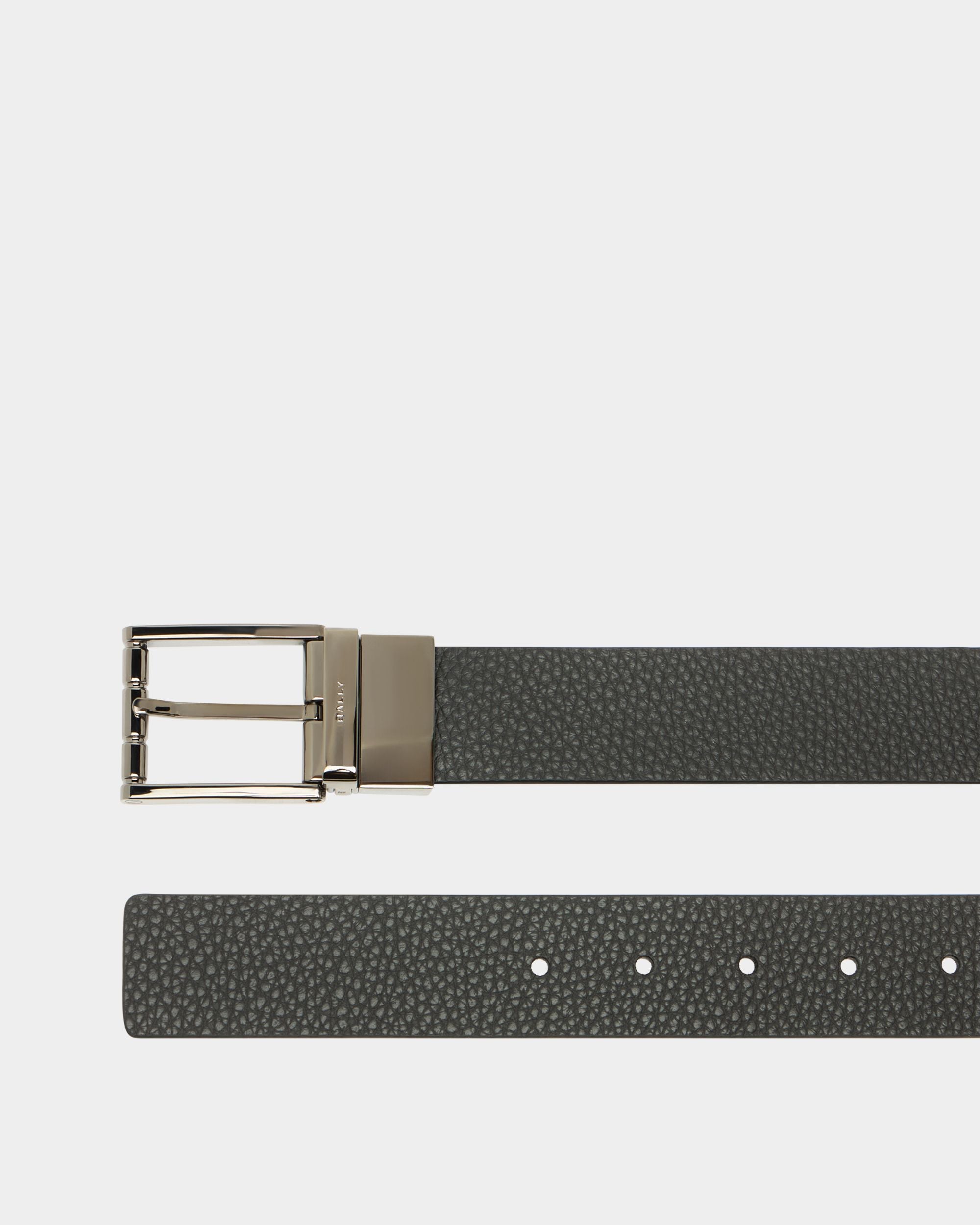 Bally Global - Astory アジャスタブル＆リバーシブルベルト ブラック＆アンバーブラウンレザー - マルチカラー