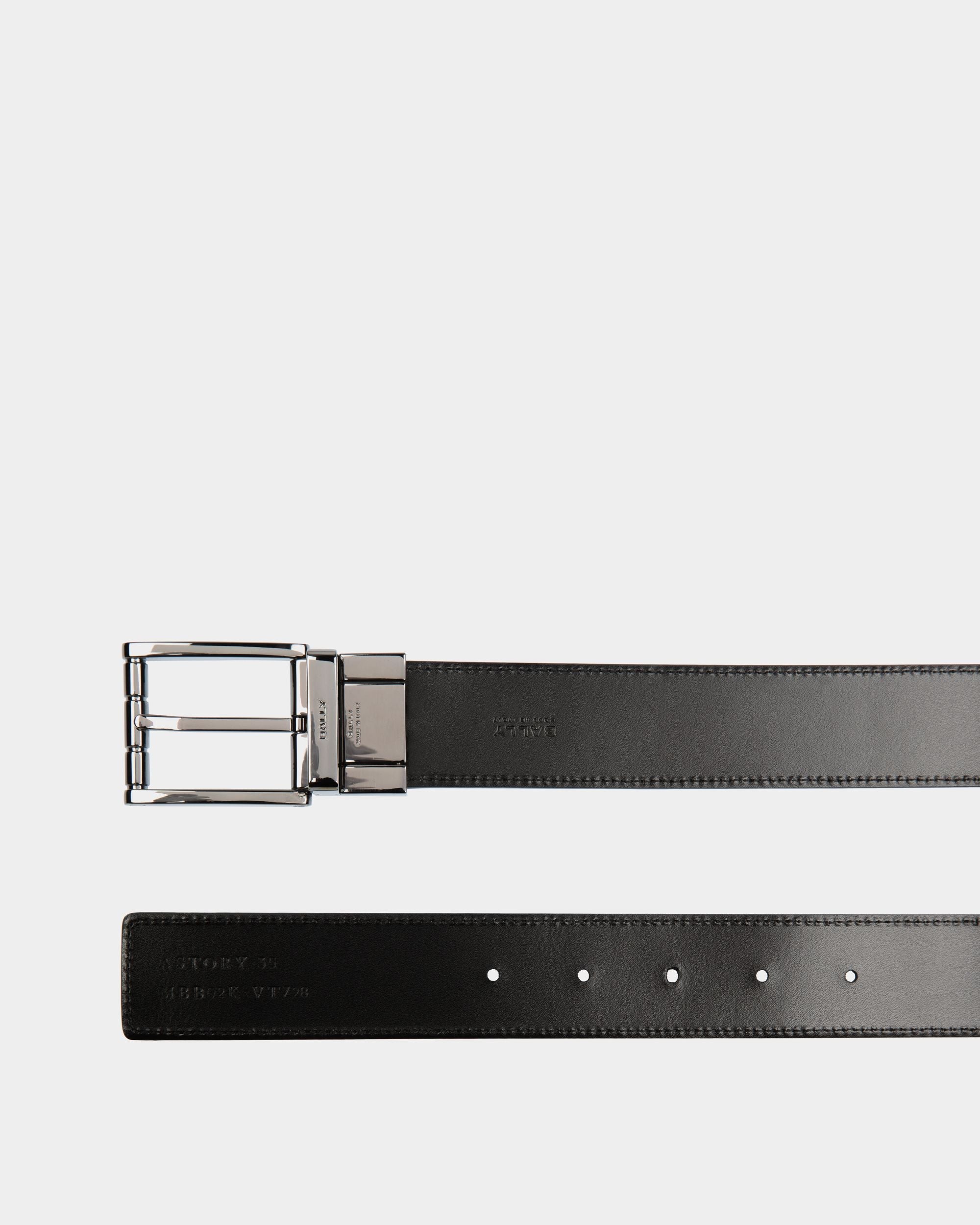 Bally Global - Astory 35mm リバーシブル＆アジャスタブル ベルト ブラック レザー - ブラック