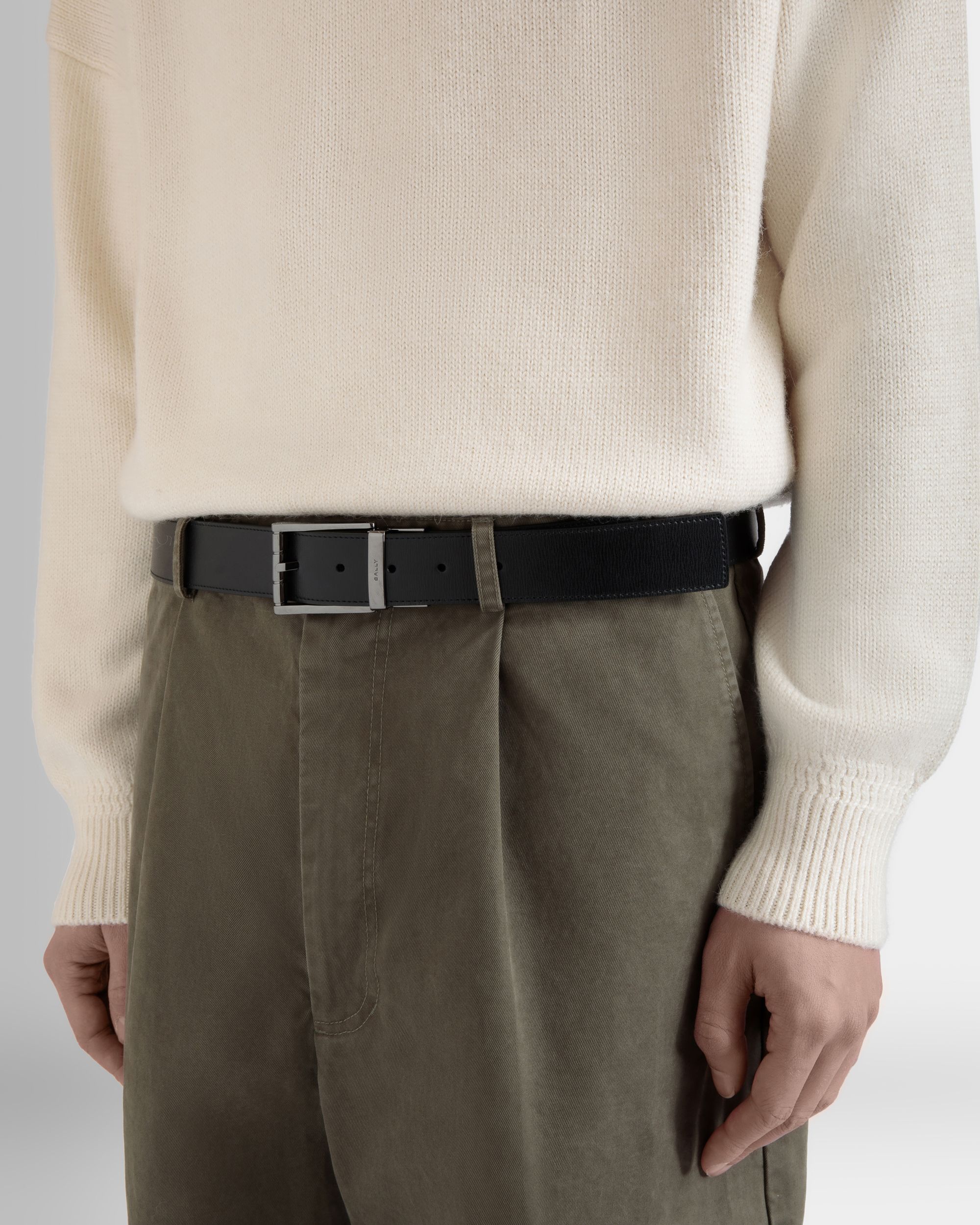 Bally Global - Astory 35mm リバーシブル＆アジャスタブル ベルト ブラック レザー - ブラック