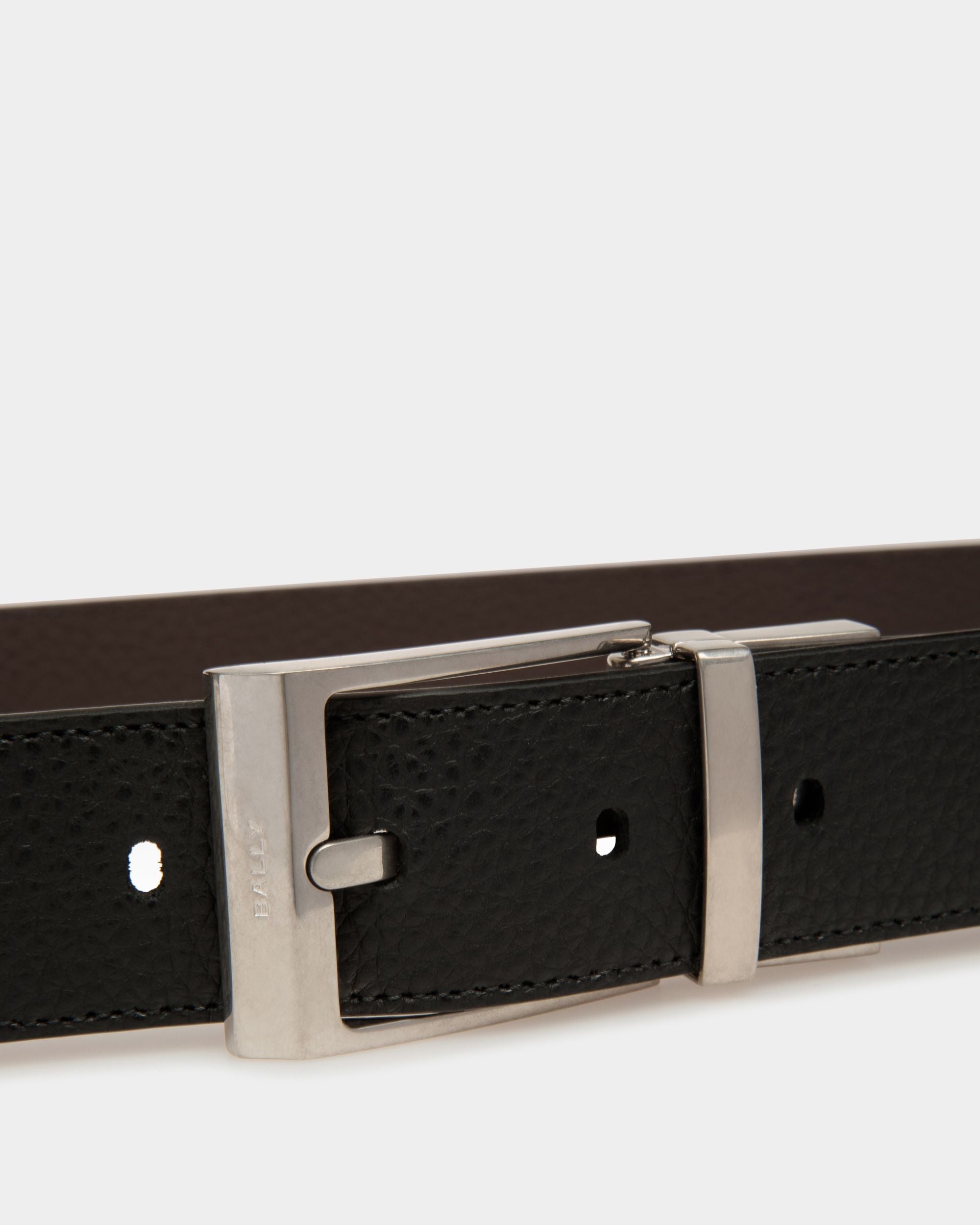 Bally Global - Dress Belt In Brown And Black Leather - Brown