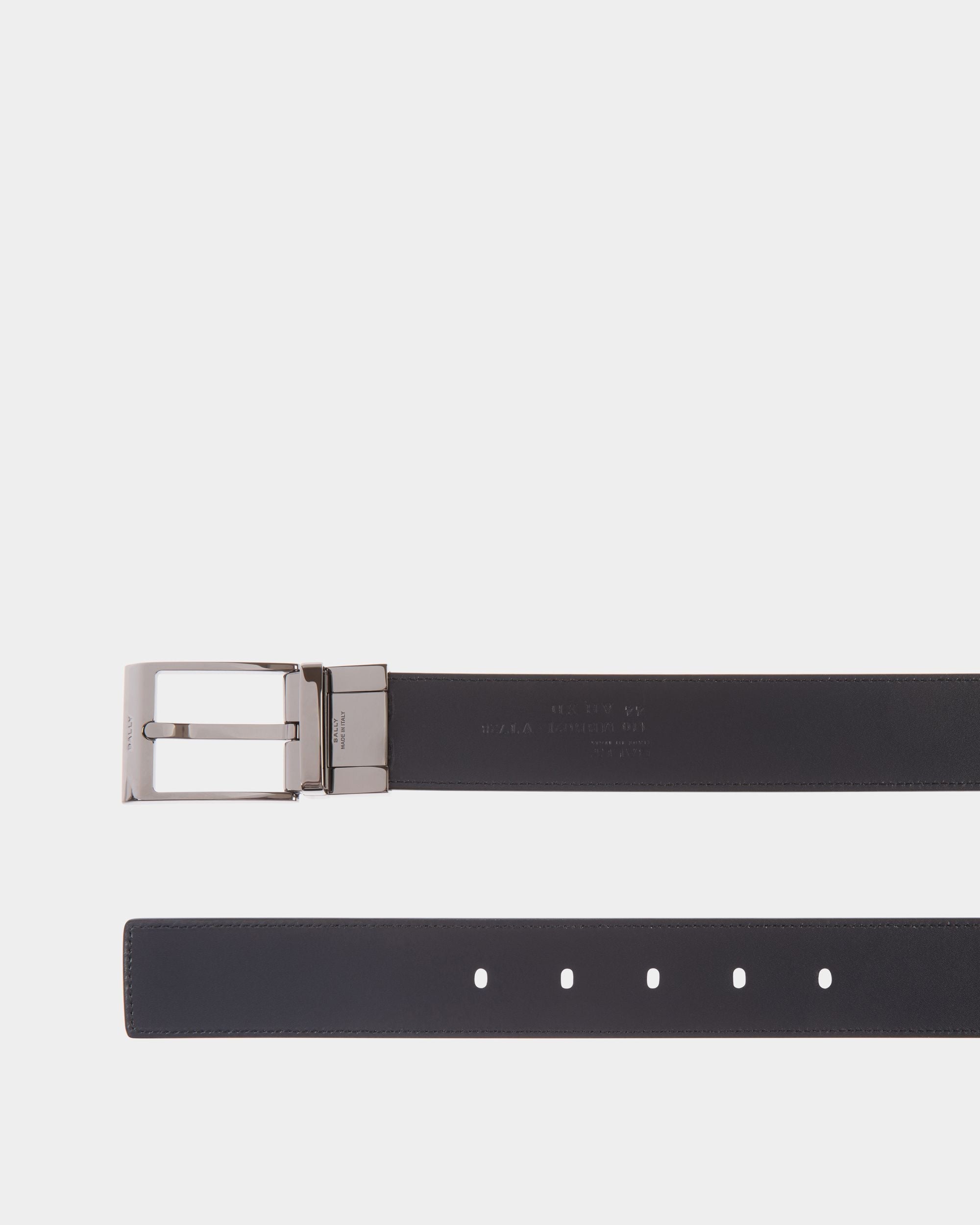Bally Global - Shiffie 35mm Reversible And Adjustable Belt in Black And Navy Blue Leather - Multicolor