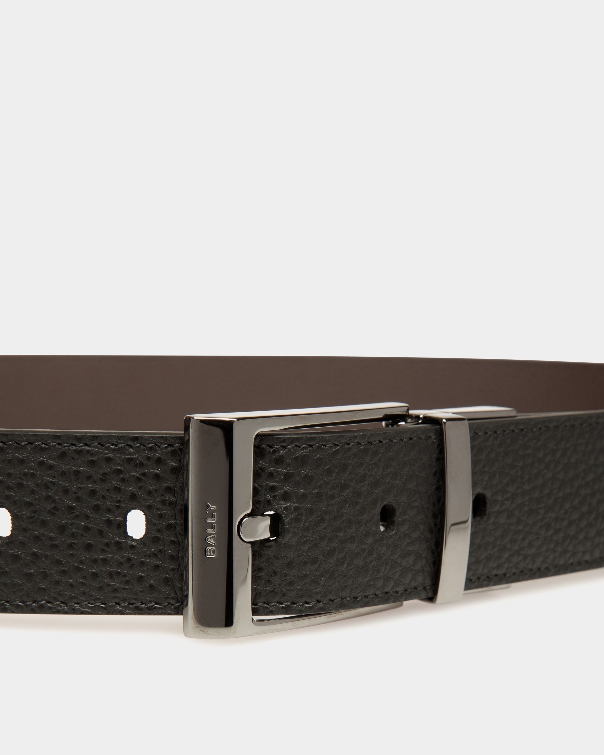 Bally Global - Shiffie 35mm リバーシブル＆アジャスタブル ベルト ブラック＆エボニー レザー - マルチカラー