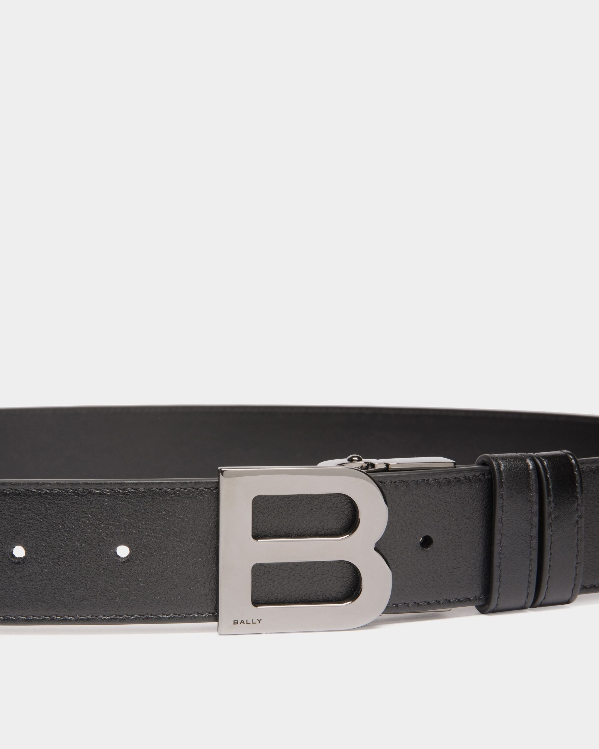 Bally Global - B Logo 35mm Reversible And Adjustable Belt in Black Leather - Black