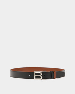 B Logo アジャスタブル＆リバーシブルベルト ブラック＆ブラウンレザー