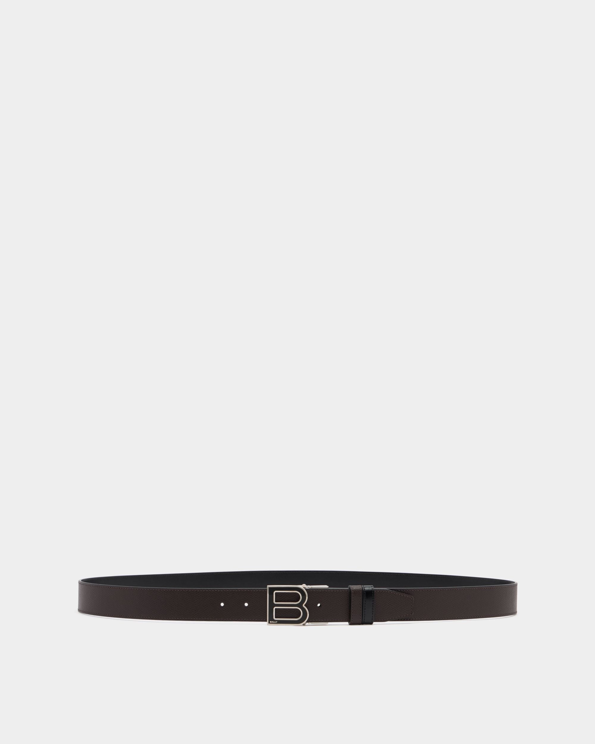 Bally Global - B Logo 35mm Adjustable And Reversible Belt in Ebano And Black Leather - Multicolor