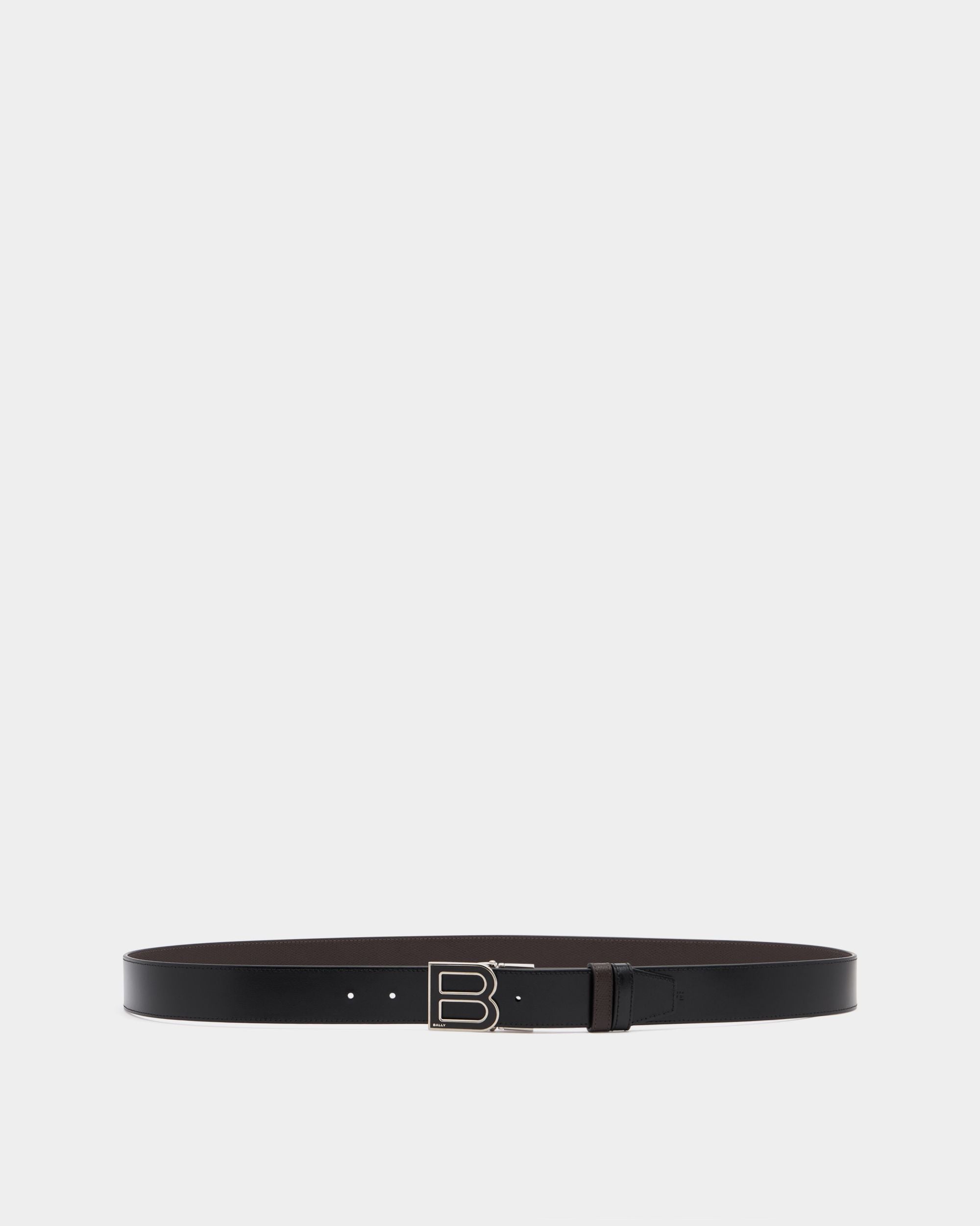 Bally Global - B Logo 35mm Adjustable And Reversible Belt in Ebano And Black Leather - Multicolor