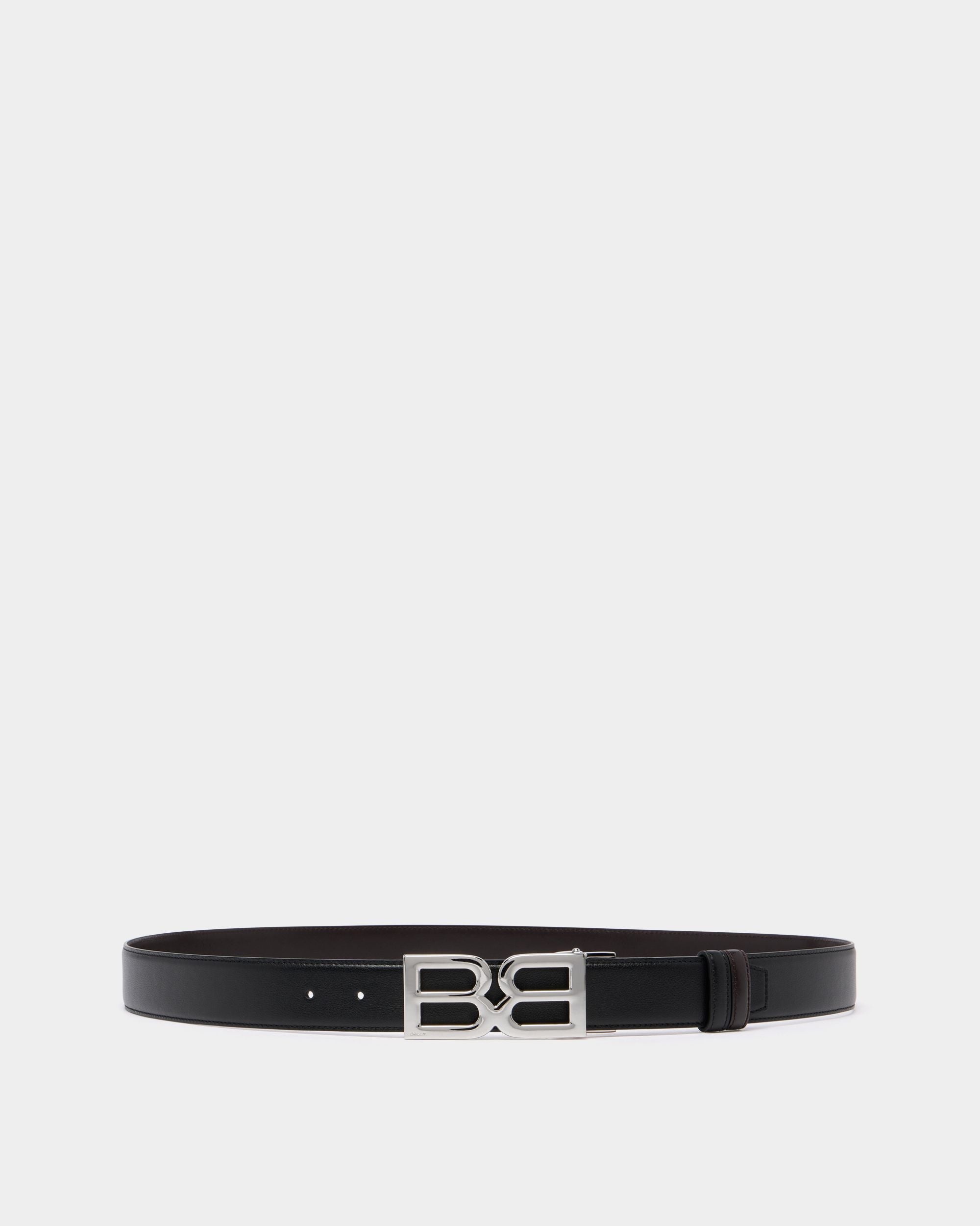 Bally Global - B Twice 35 mm Adjustable And Reversible Belt in Black And Ebono Leather - Multicolor