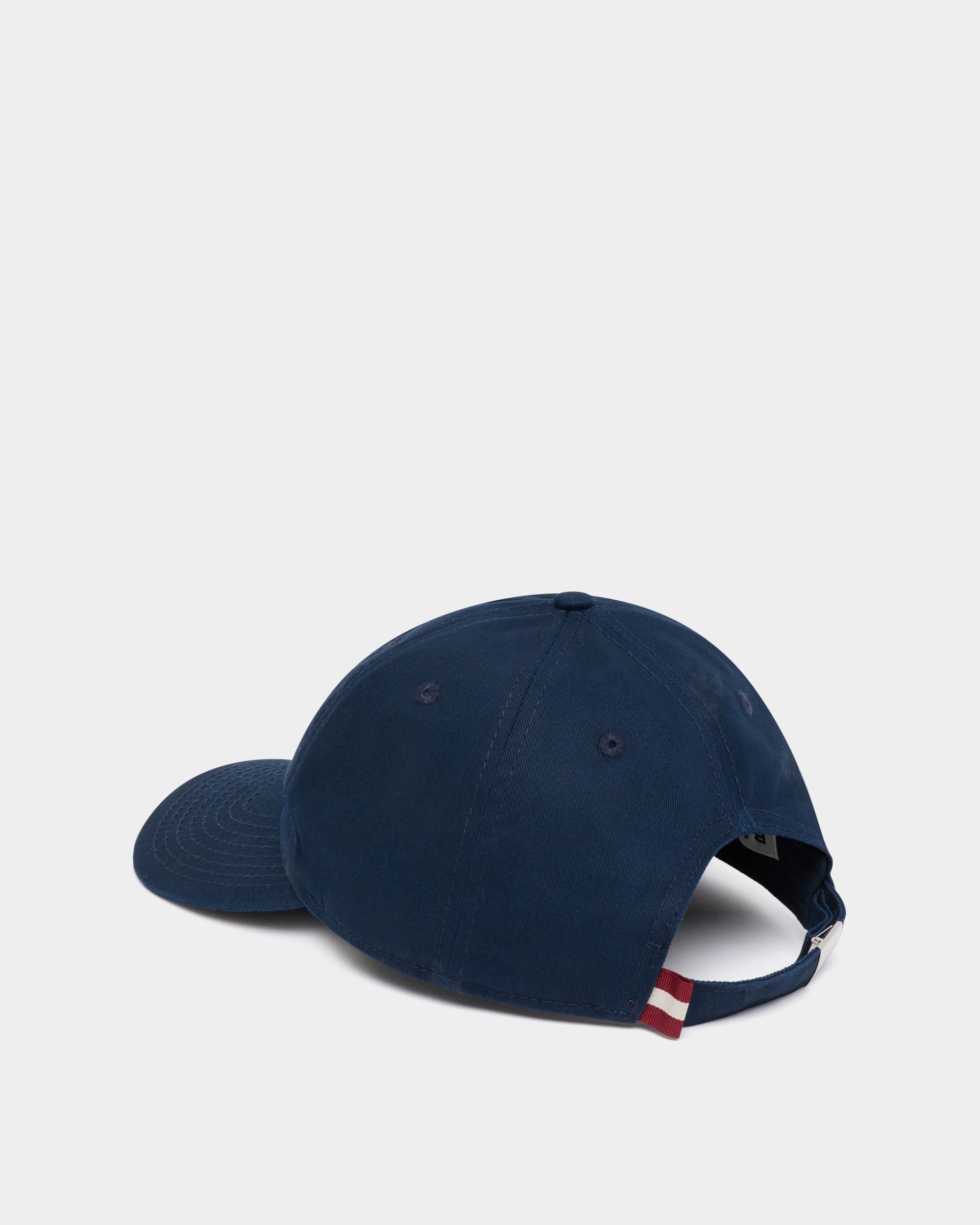 Bally Global - Baseball Hat in Navy Blue Cotton With a Logo - Blue