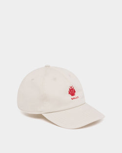 ベースボールハット アイボリーコットン ソリッドBallyクレスト