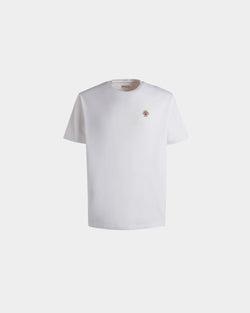 T-Shirt With Bally Crest Logo In White Cotton