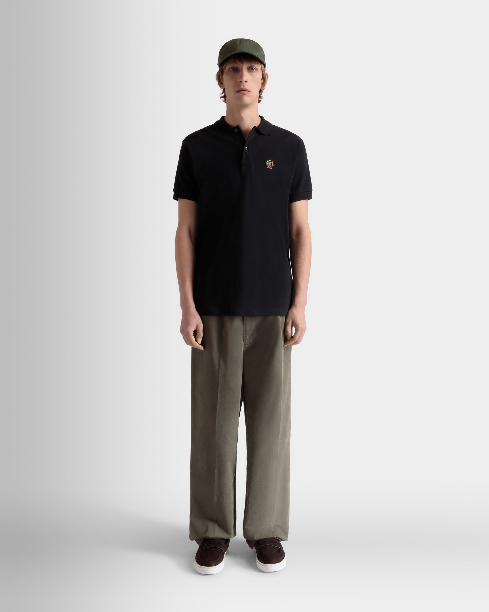 Bally Global - ポロシャツ Ballyクレストロゴ ブラック コットン - ブラック