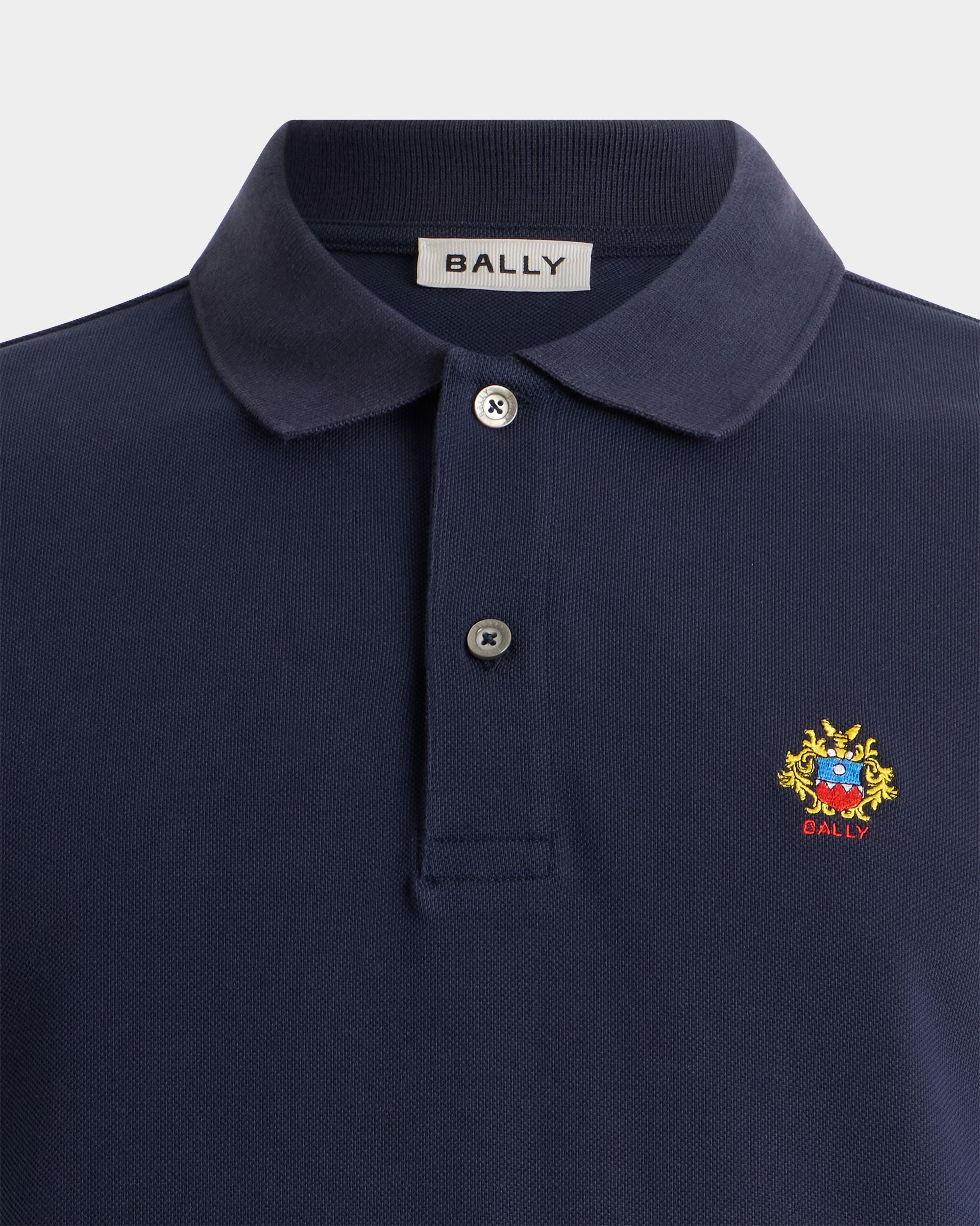 Bally Global - Polo Shirt in Navy Blue Cotton - Blue